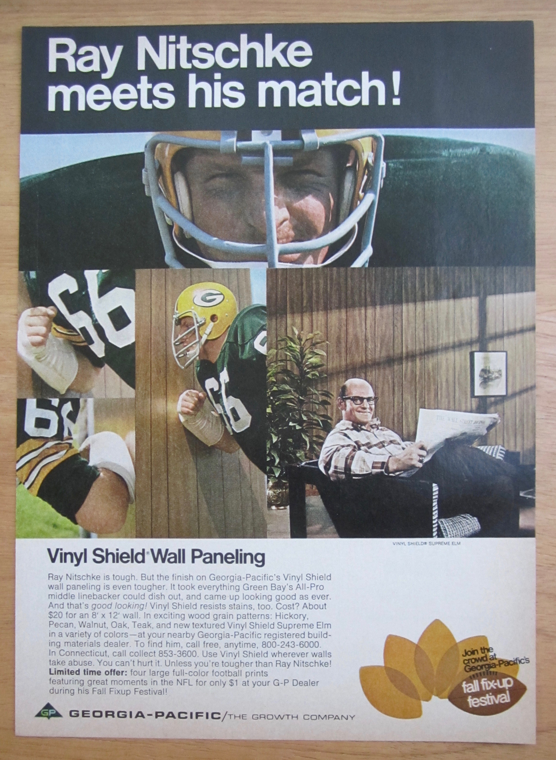 1969 Georgia Pacific with Ray Nitschke