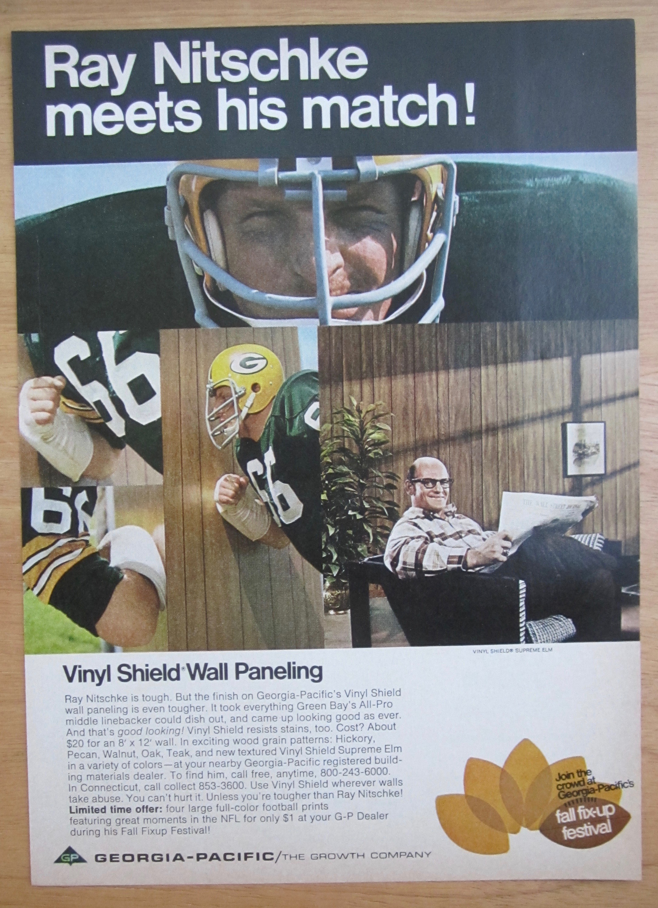 1969 Georgia Pacific with Ray Nitschke