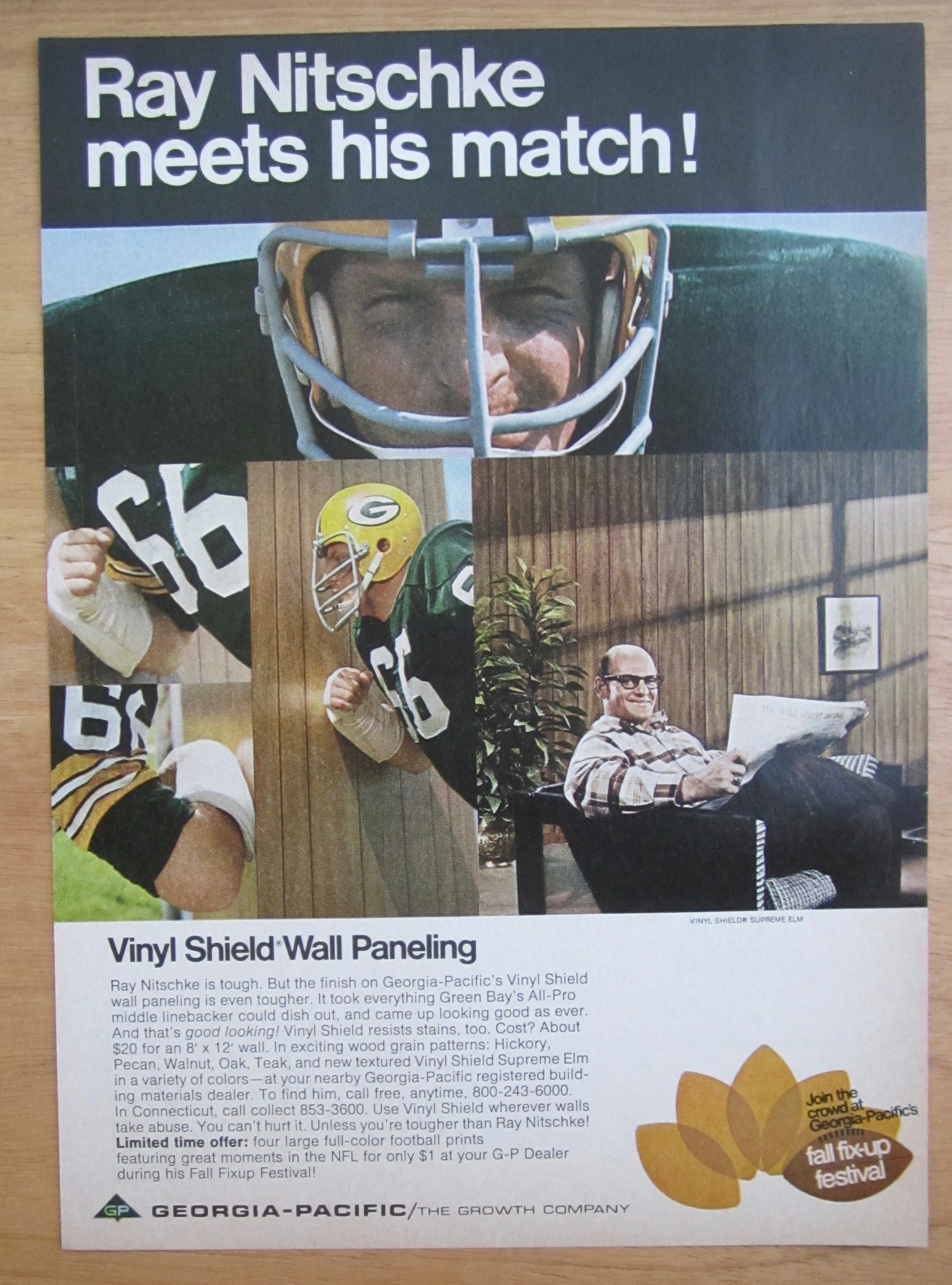 1969 Georgia Pacific with Ray Nitschke