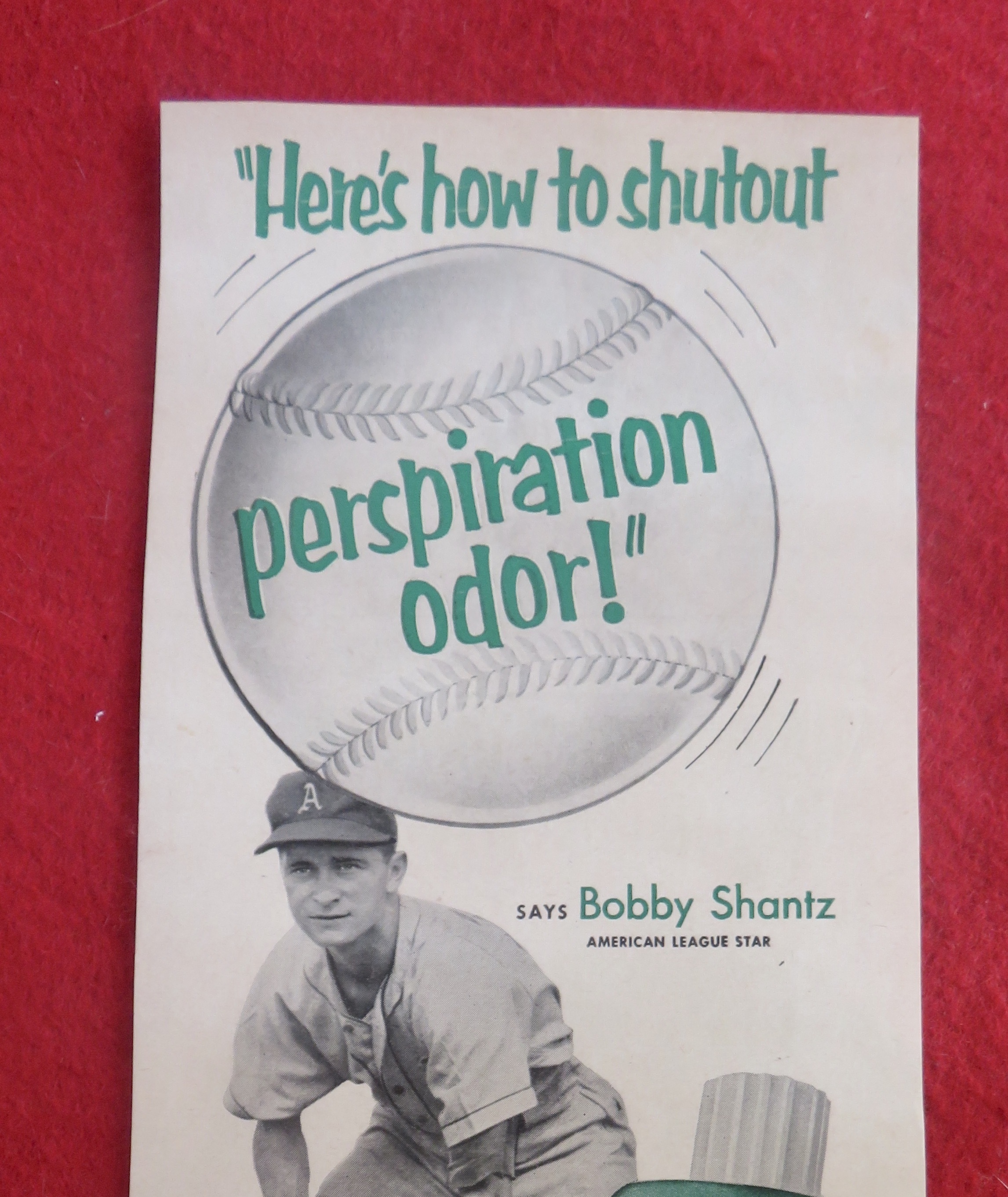 1950's Mennen Spray Deodorant w Baseball's Bobby Shantz