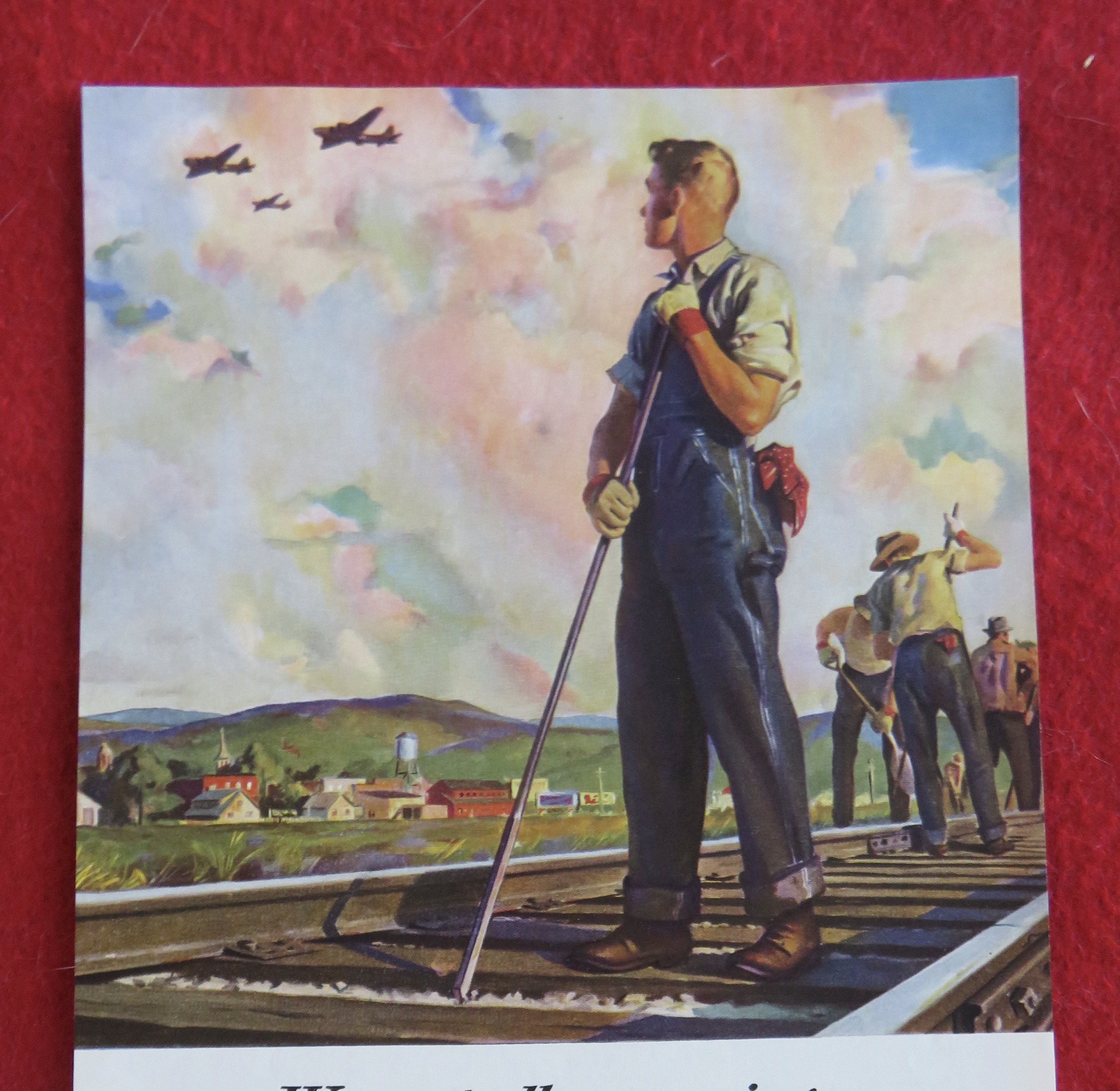 1944 Milwaukee Road with Men Working on Railroad