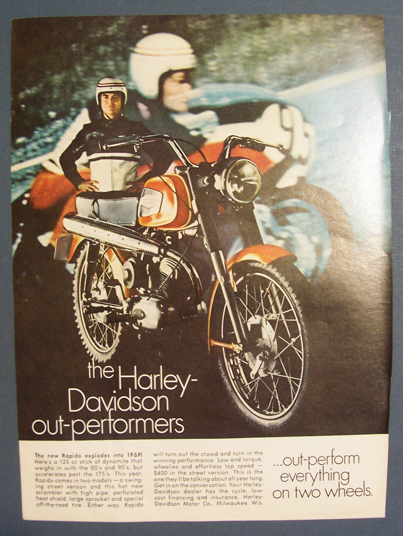 Vintage Ad: 1968 Harley - Davidson Rapido Motorcycle