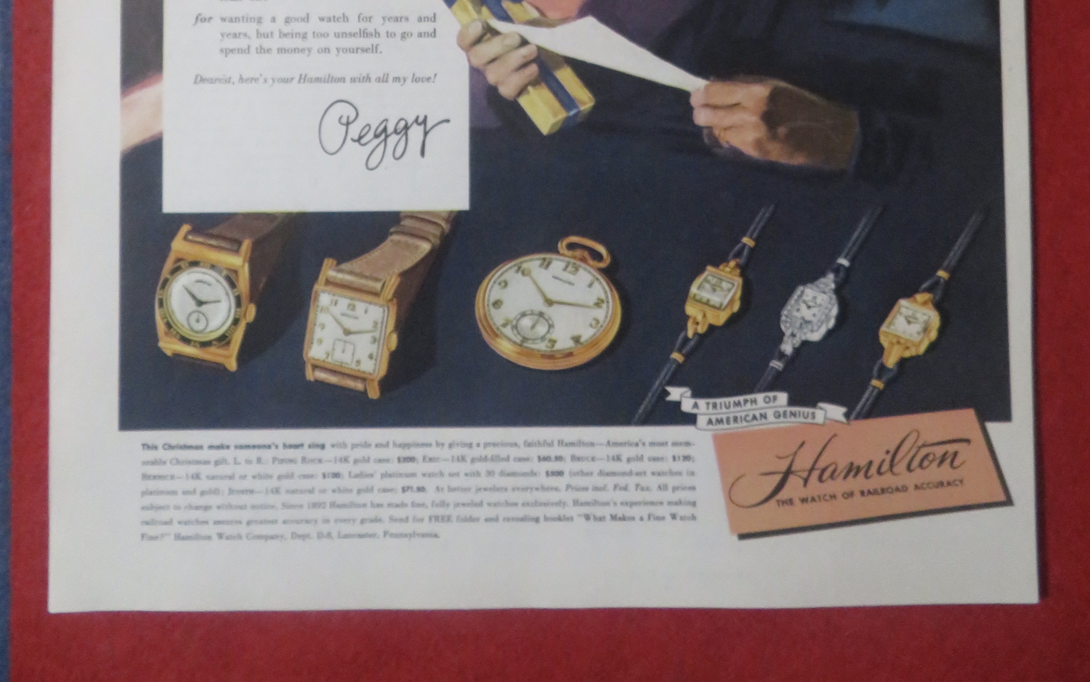 1948 Hamilton Watch with Woman Giving Man A Present