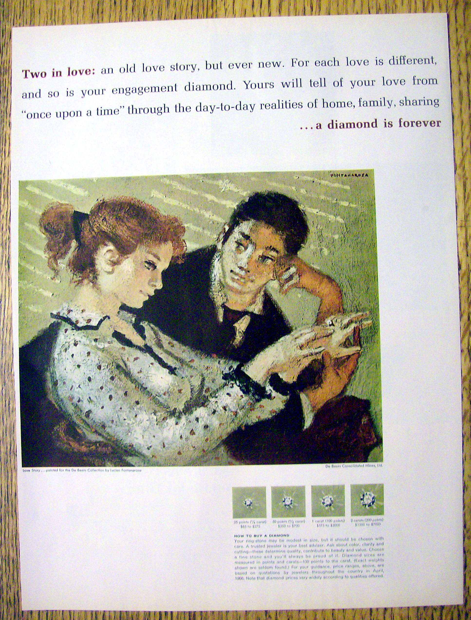 1966 A Diamond Is Forever By Lucien Fontanarosa