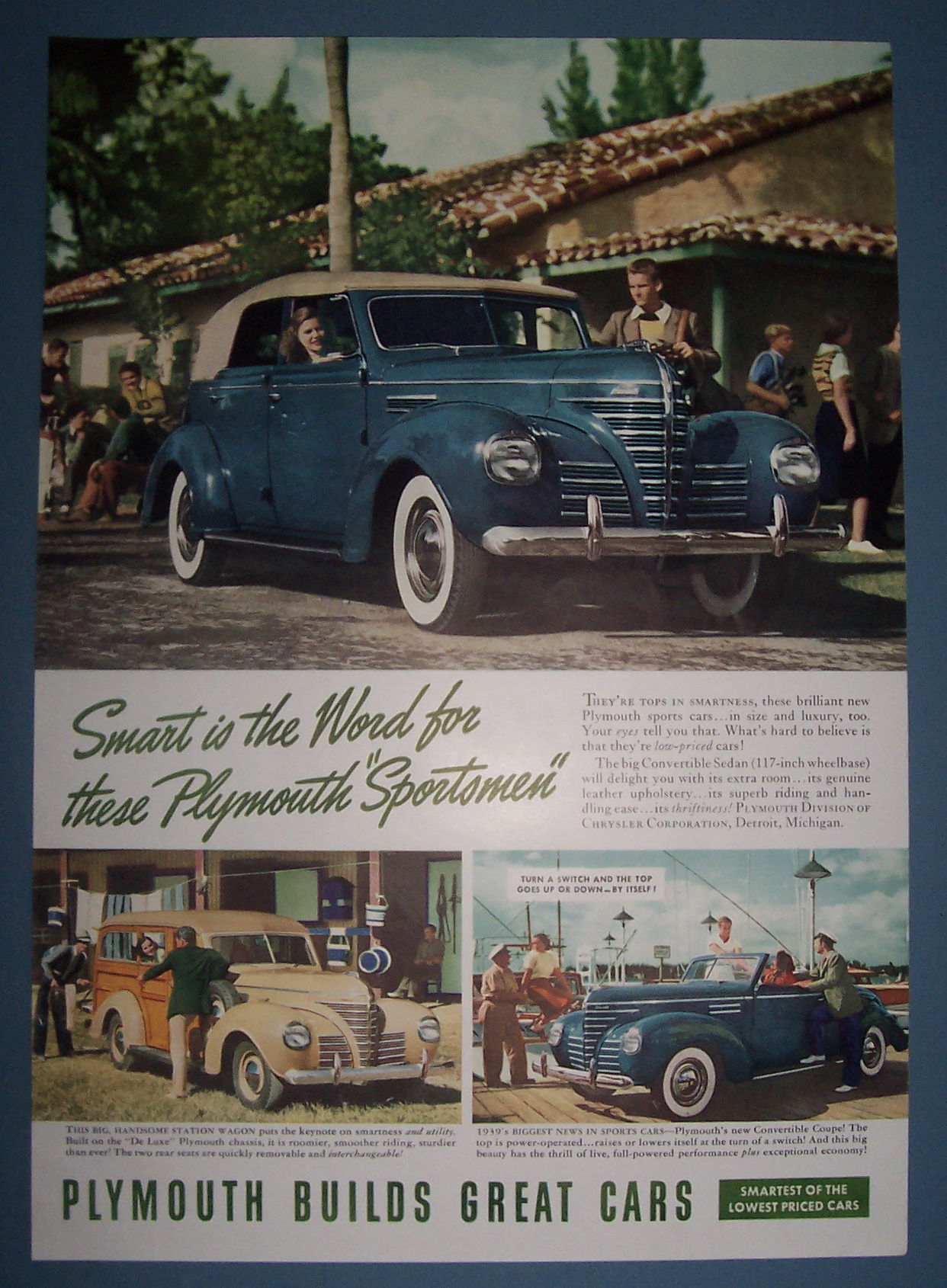 Vintage Ad: 1939 Plymouth Sportsman