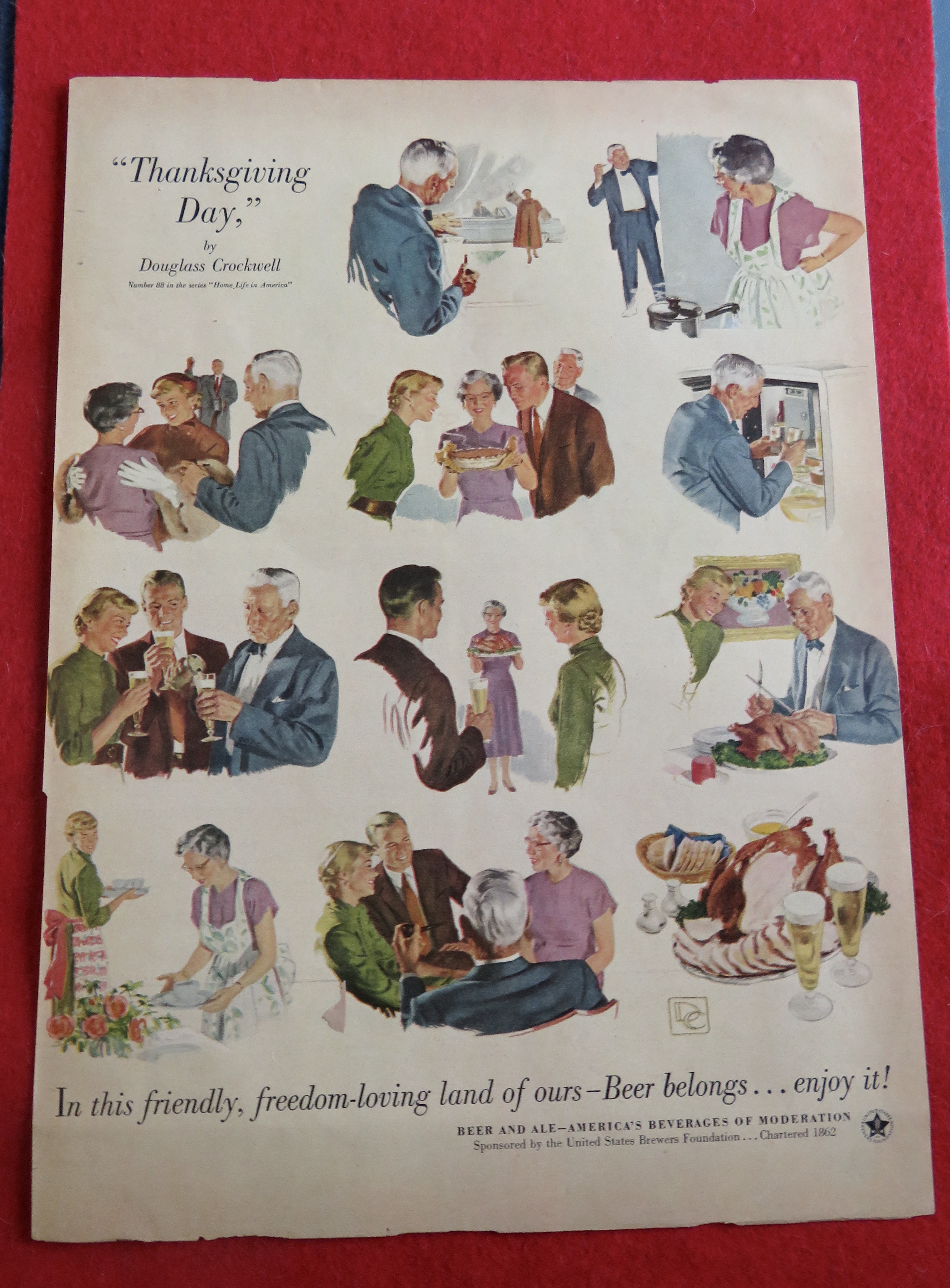 1953 Beer Belongs With Thanksgiving Day