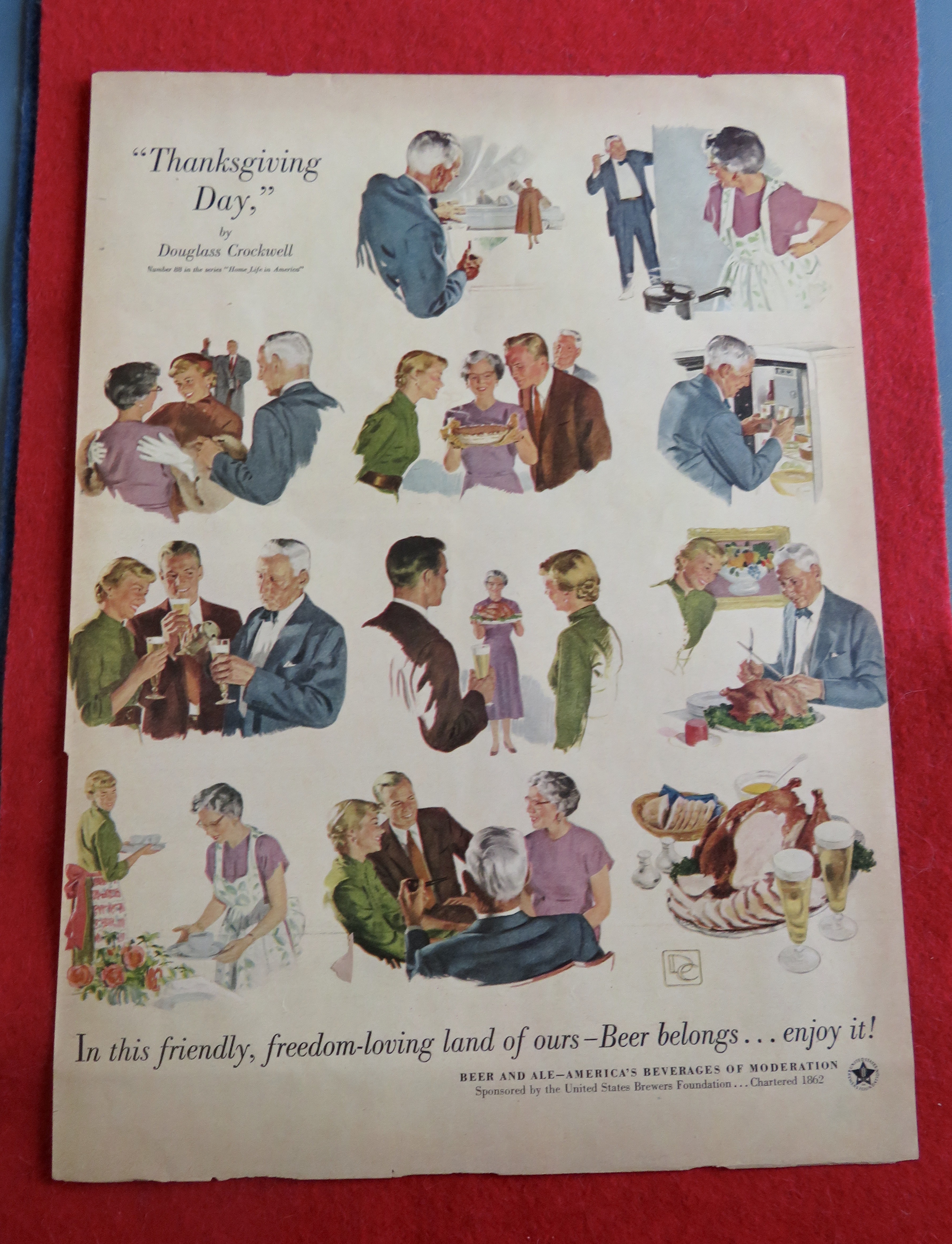 1953 Beer Belongs With Thanksgiving Day