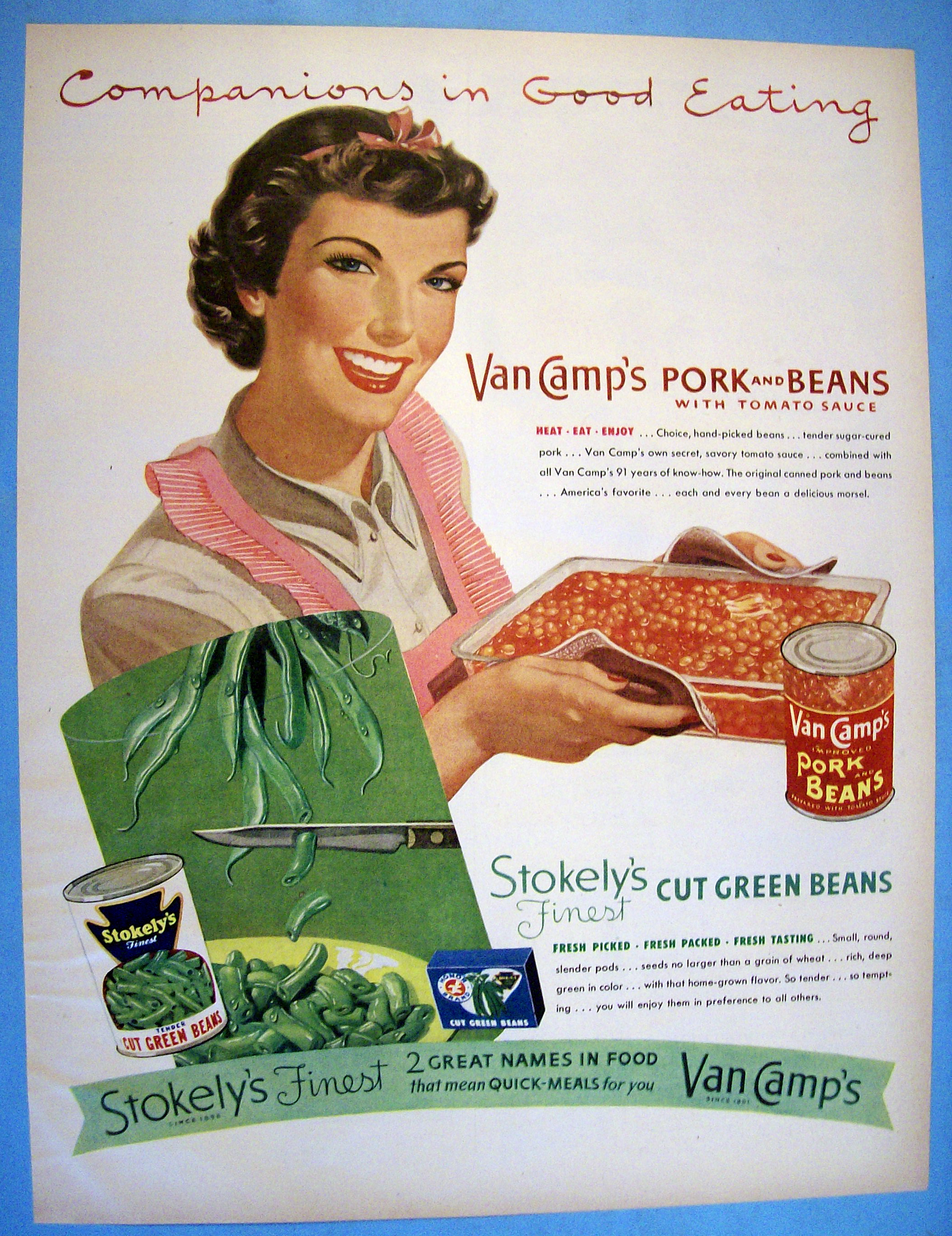 Vintage Ad: 1952 Van Camp's & Stokely's