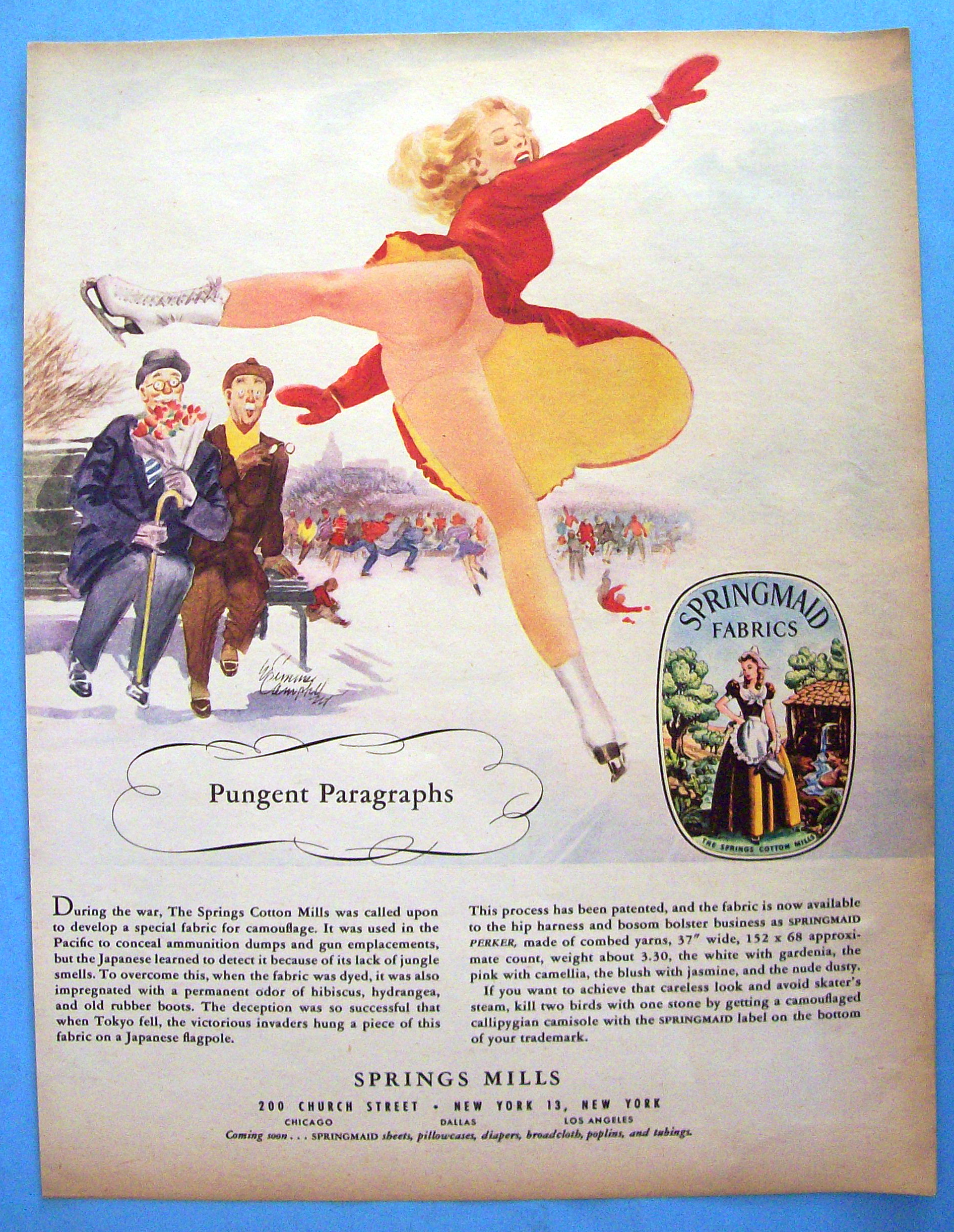 Vintage Ad: 1948 Springmaid Fabrics