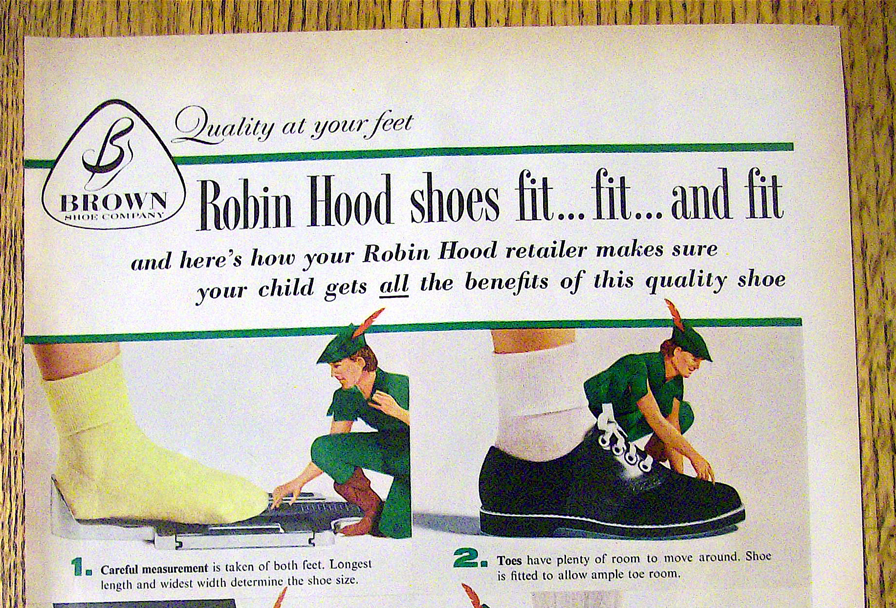 1959 Robin Hood Shoes with Robin Hood