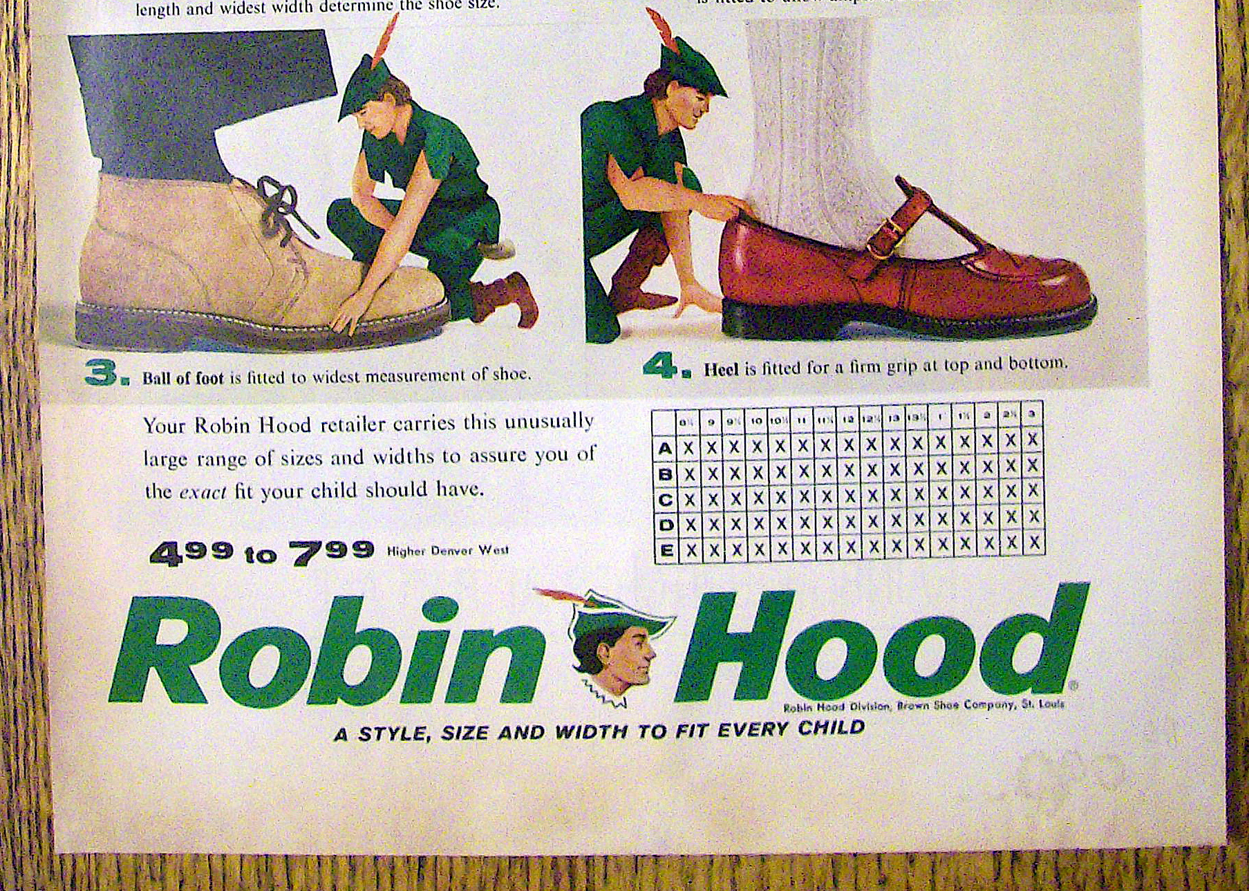 1959 Robin Hood Shoes with Robin Hood