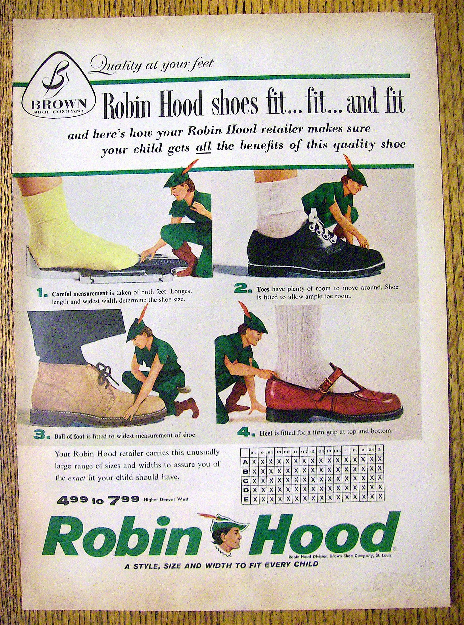 1959 Robin Hood Shoes with Robin Hood