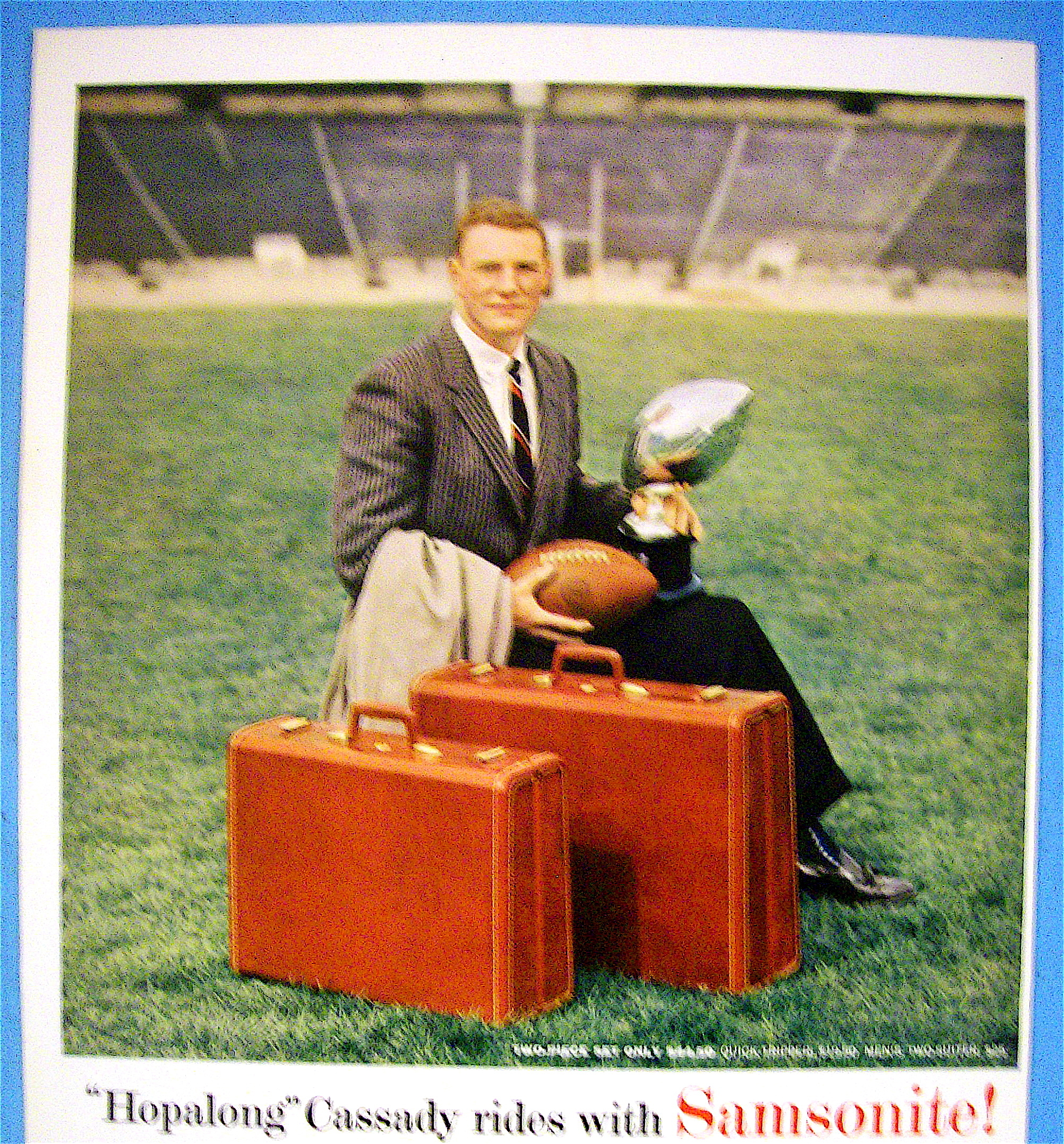 1956 Samsonite Luggage with Football's Hopalong Cassady