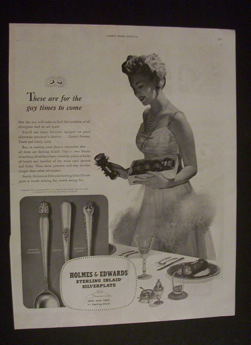 1944  Holmes & Edwards  Sterling  Inlaid Silverplate