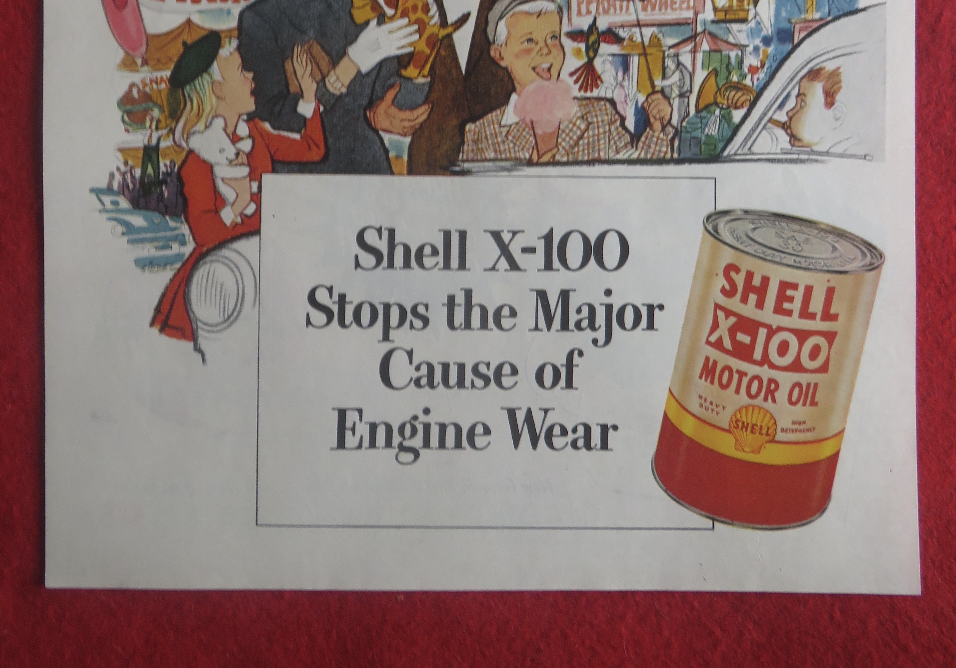 1953 Shell X-100 Motor Oil with Family At The Fair