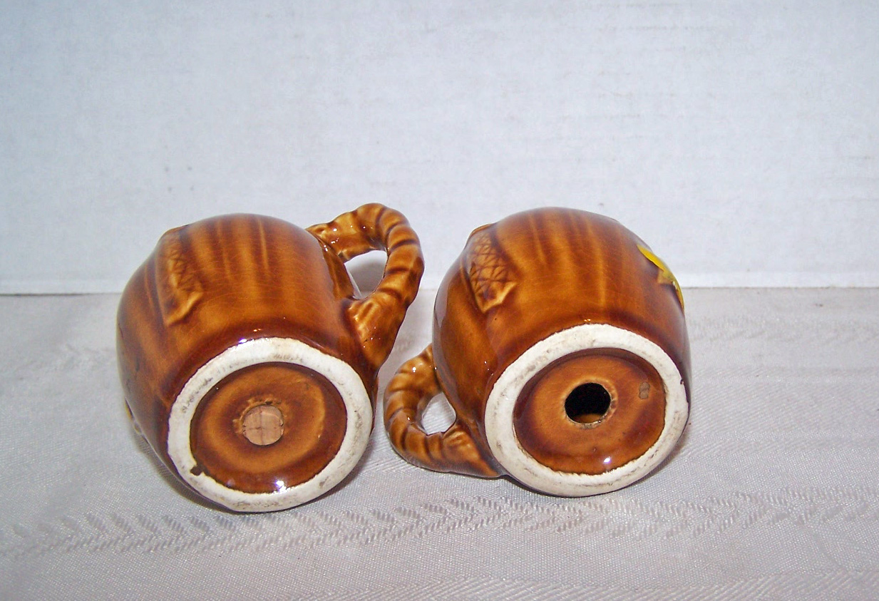 Texas Ceramic Salt & Pepper Shakers, with Steer Head