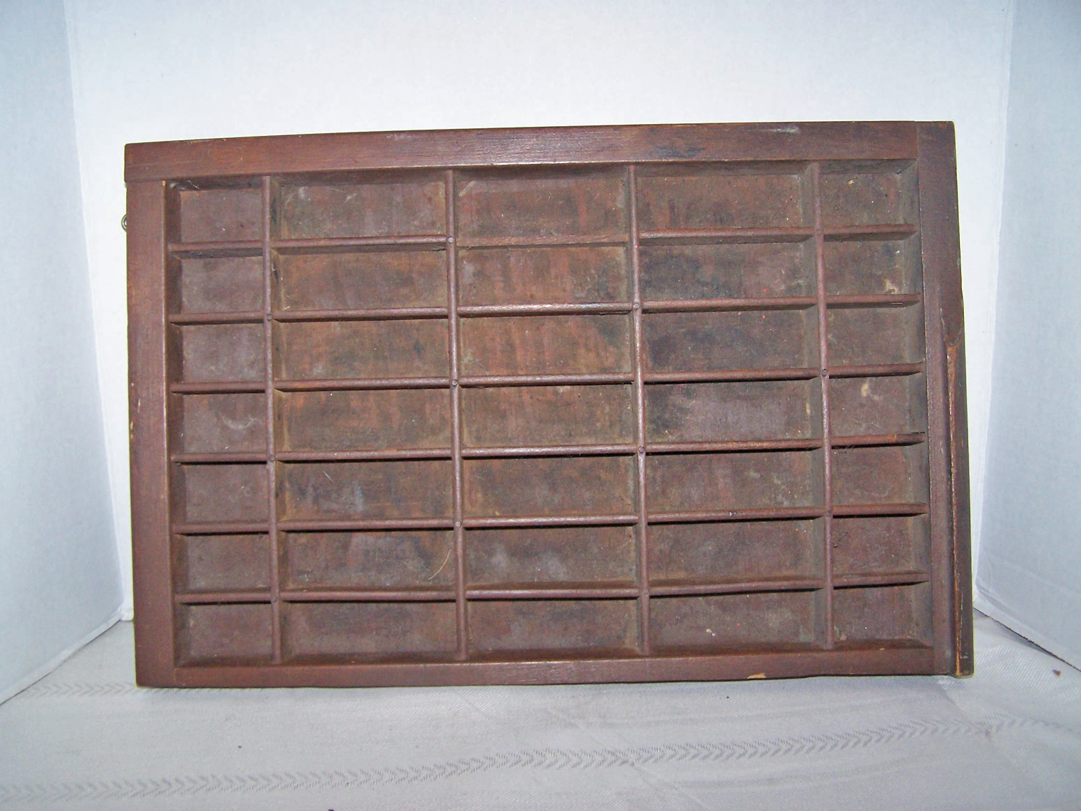Large Heavy Wooden Printer's Box/Shadow Box/