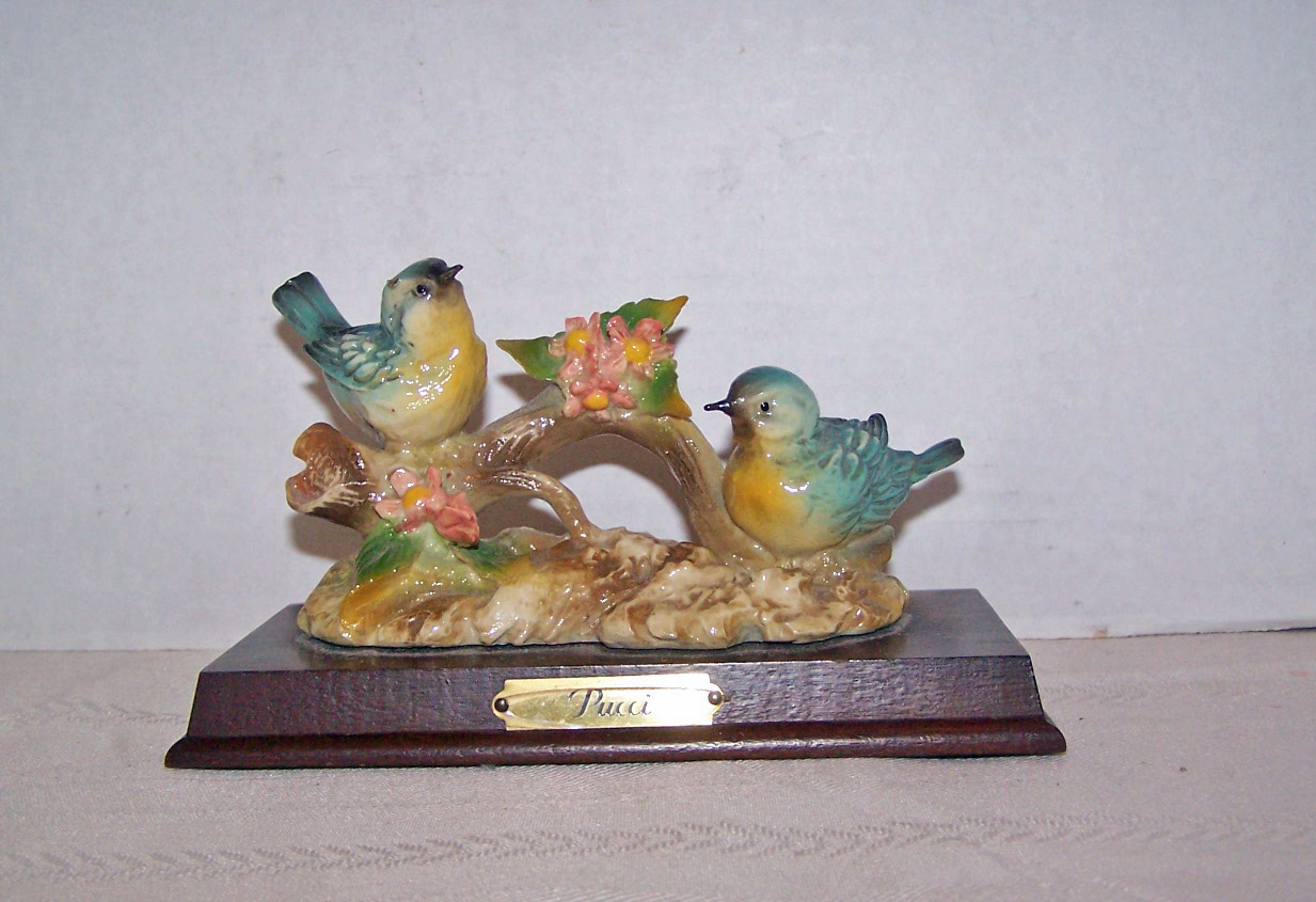Pucci Blue Jay Figurines, Arnart, 1985