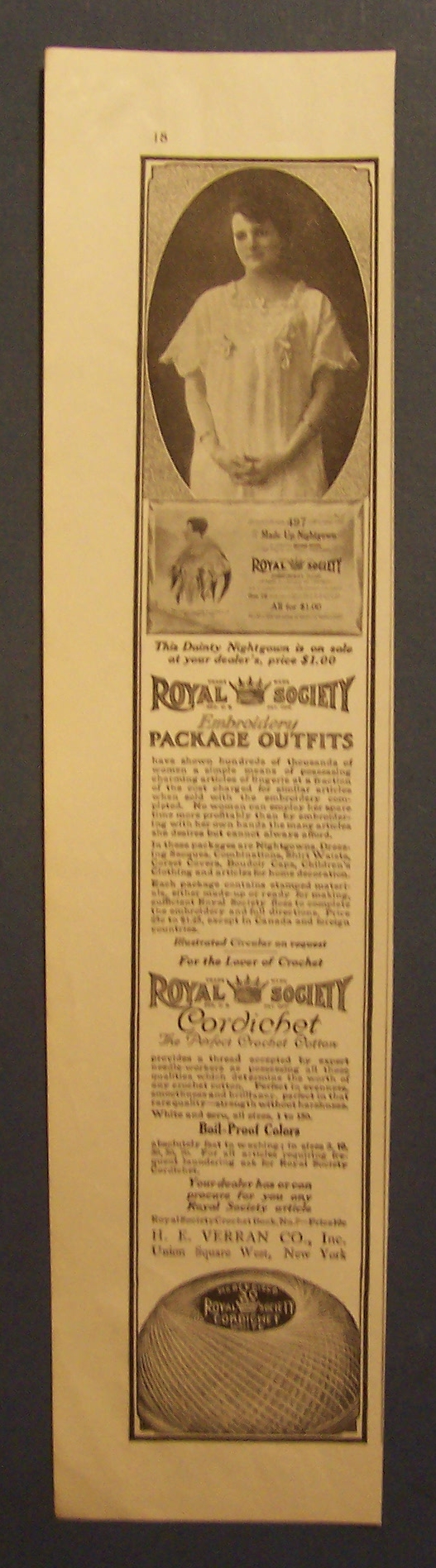 1916  Royal  Society  Outfits  &  Crochet  Cotton