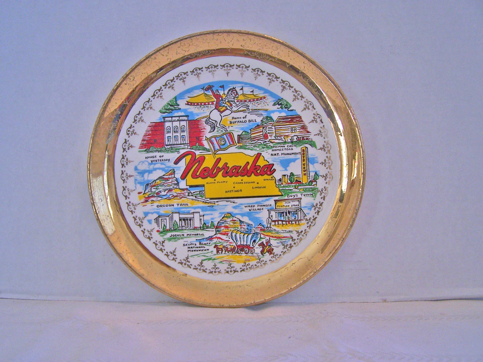Nebraska Souvenir Plate