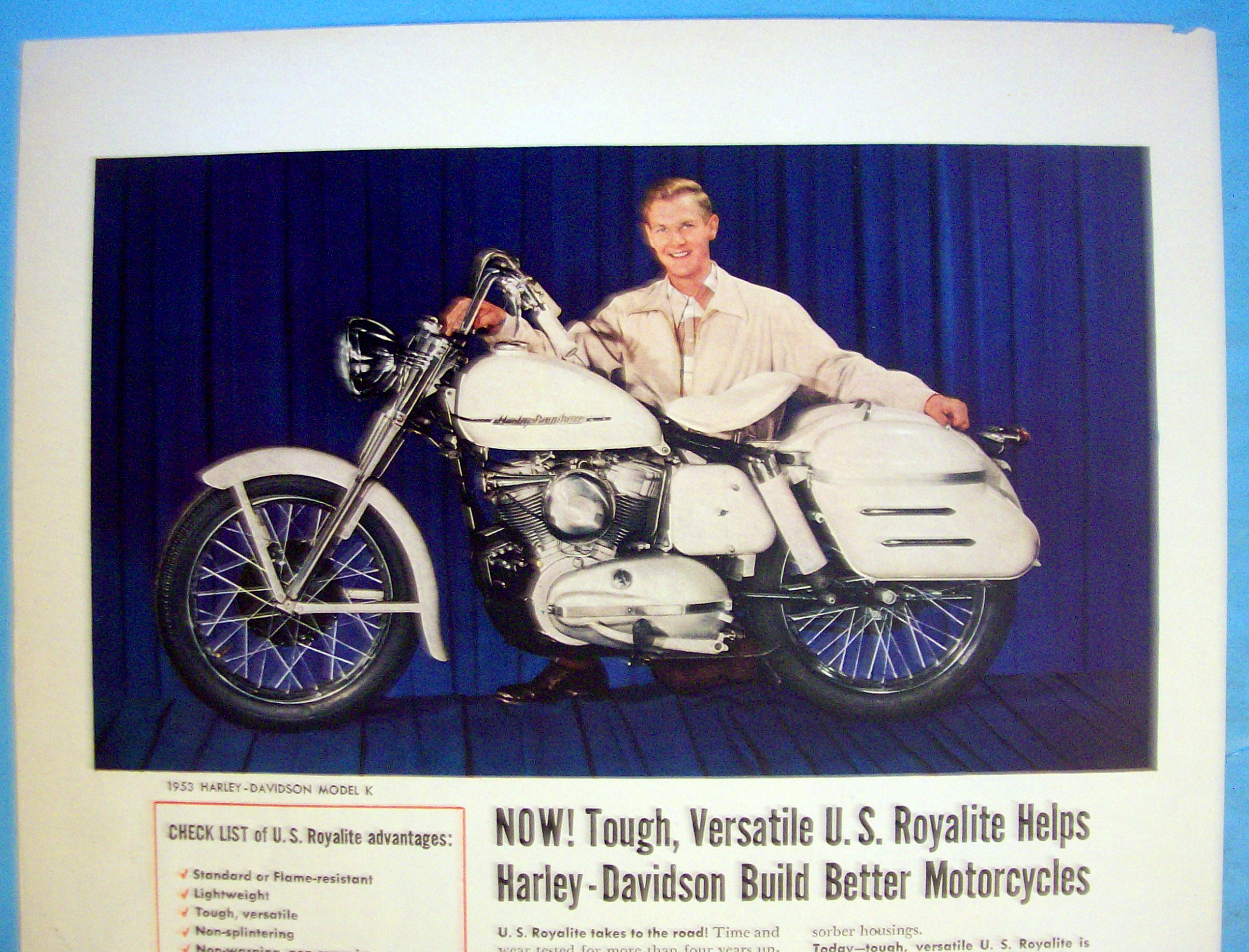 1952 U.S. Royalite with Harley Davidson K Motorcycle