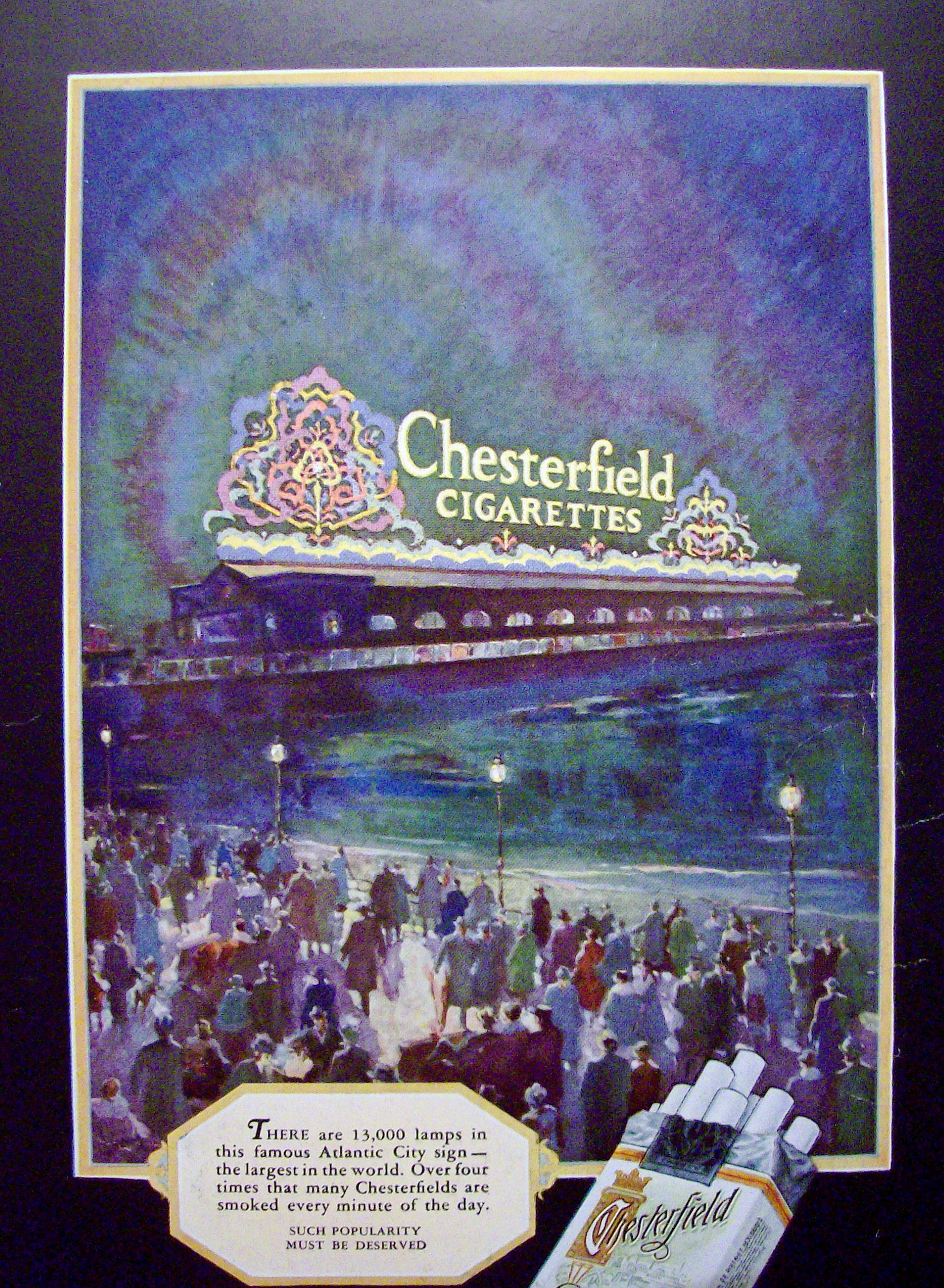 Vintage Ad: 1927 Chesterfield Cigarettes