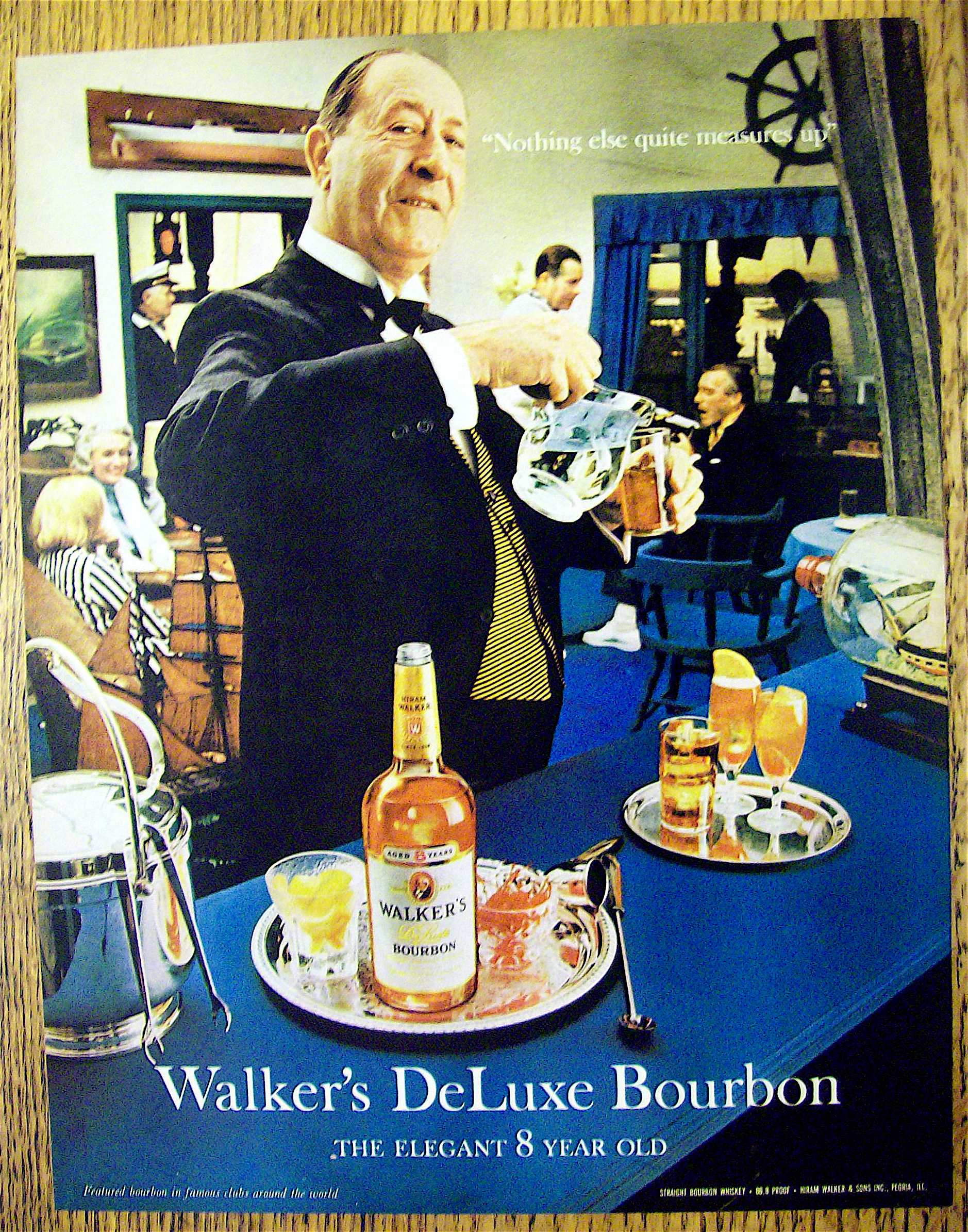 1967 Walker's Deluxe Bourbon w/Butler Pouring Bourbon