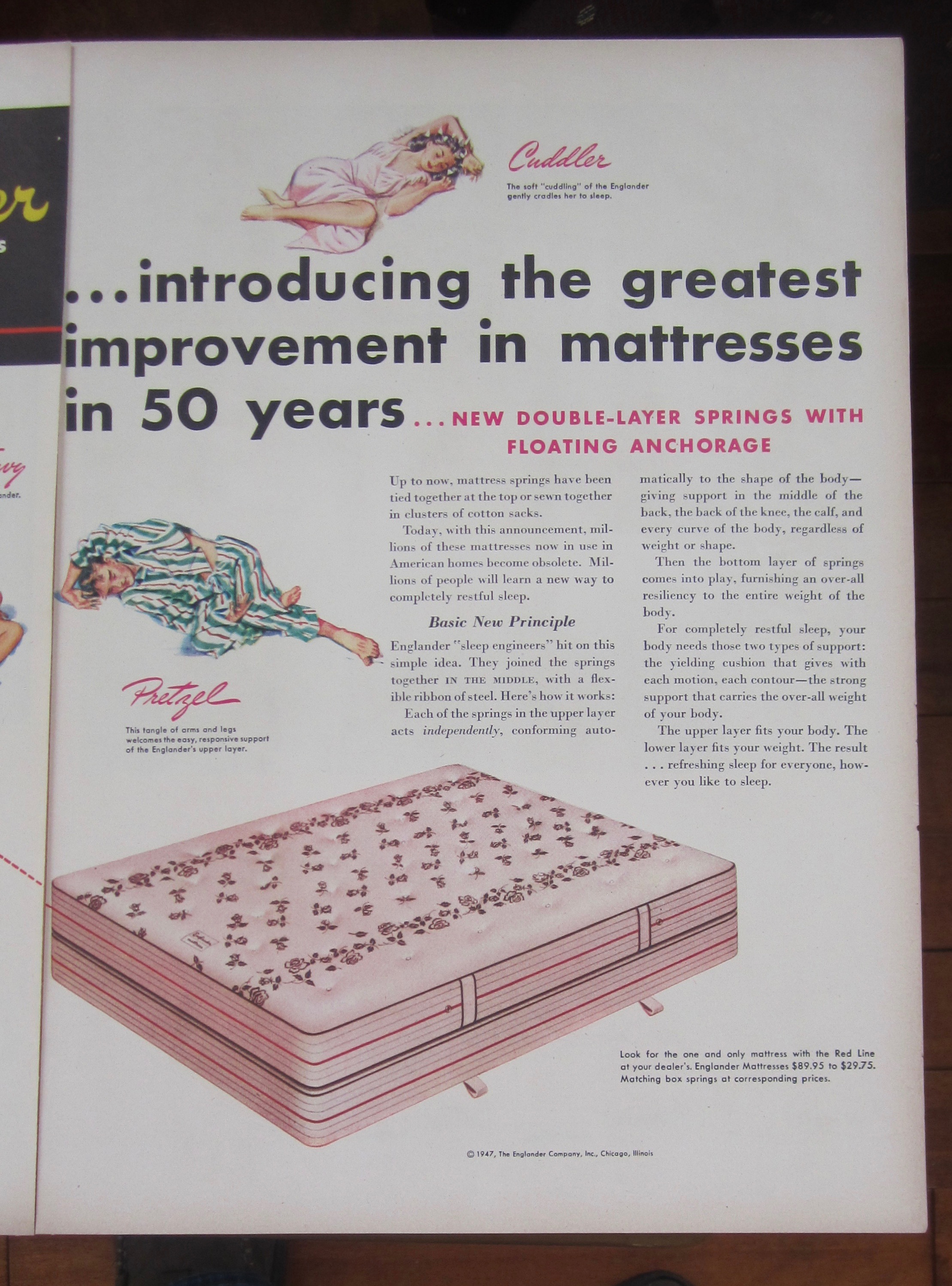 1947 Englander Mattress a Variety of Different People