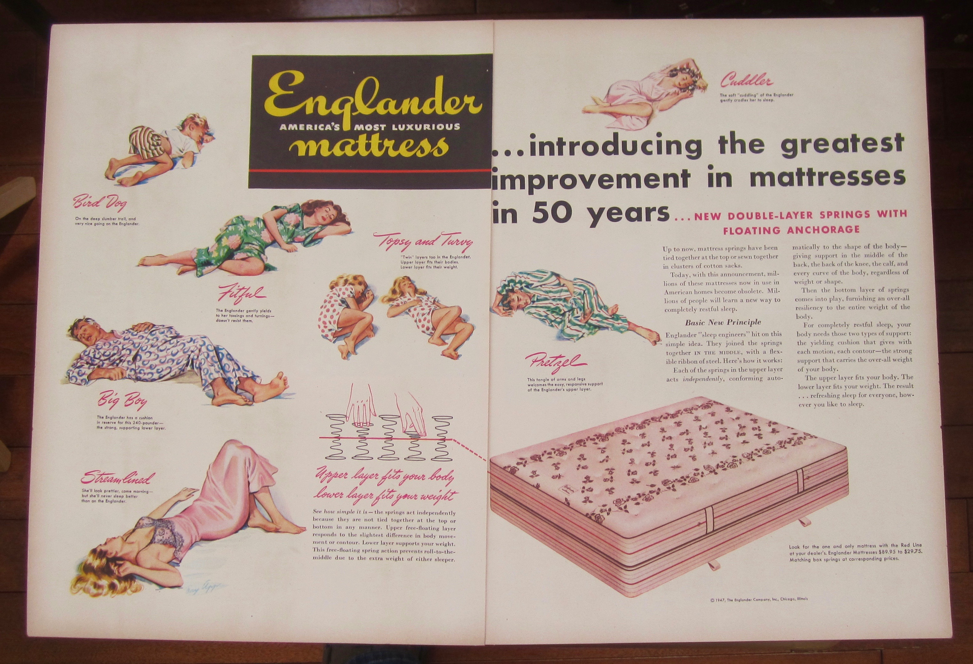 1947 Englander Mattress a Variety of Different People