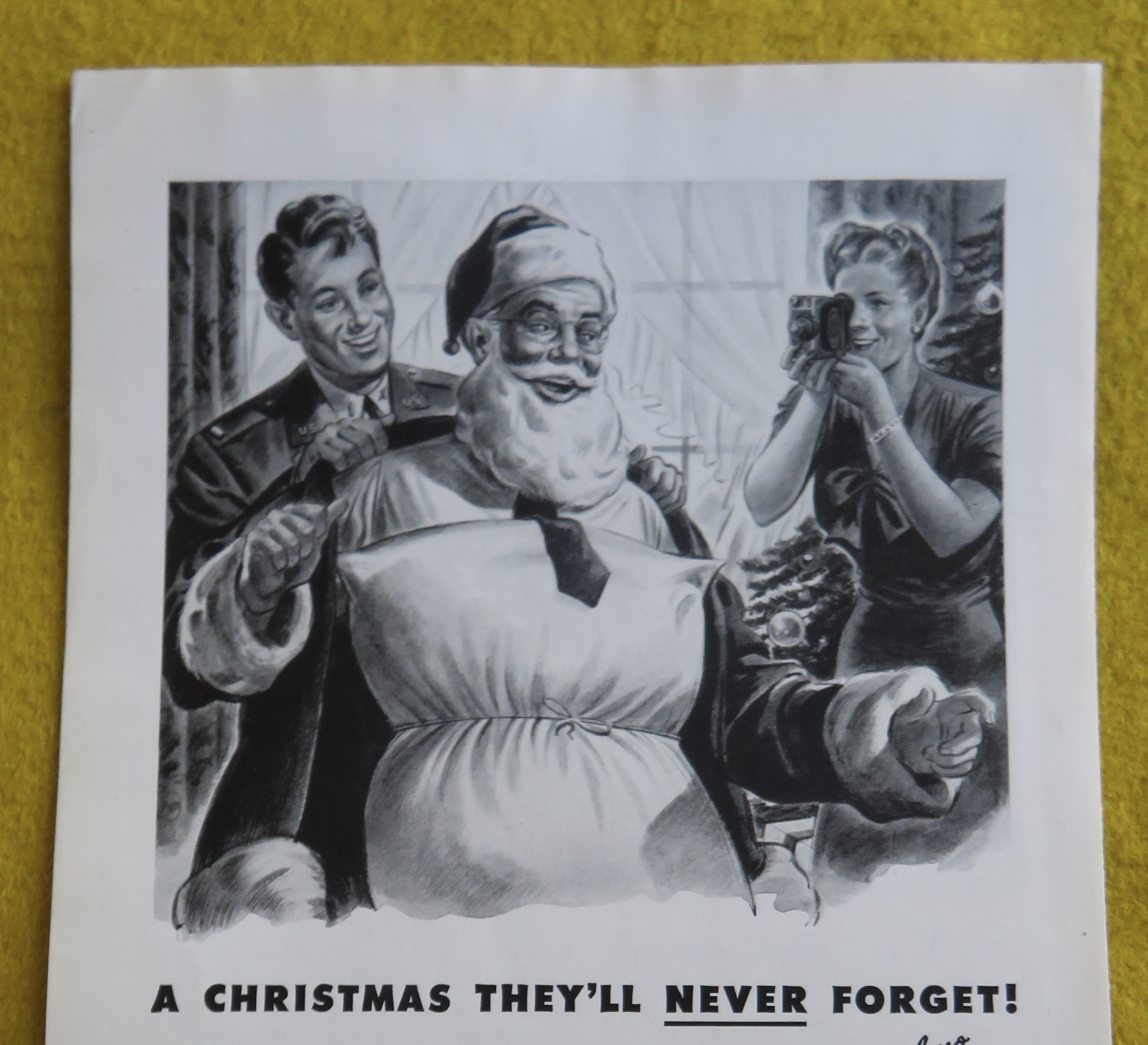 1944 Bell & Howell Filmo Camera with Dad Being Santa