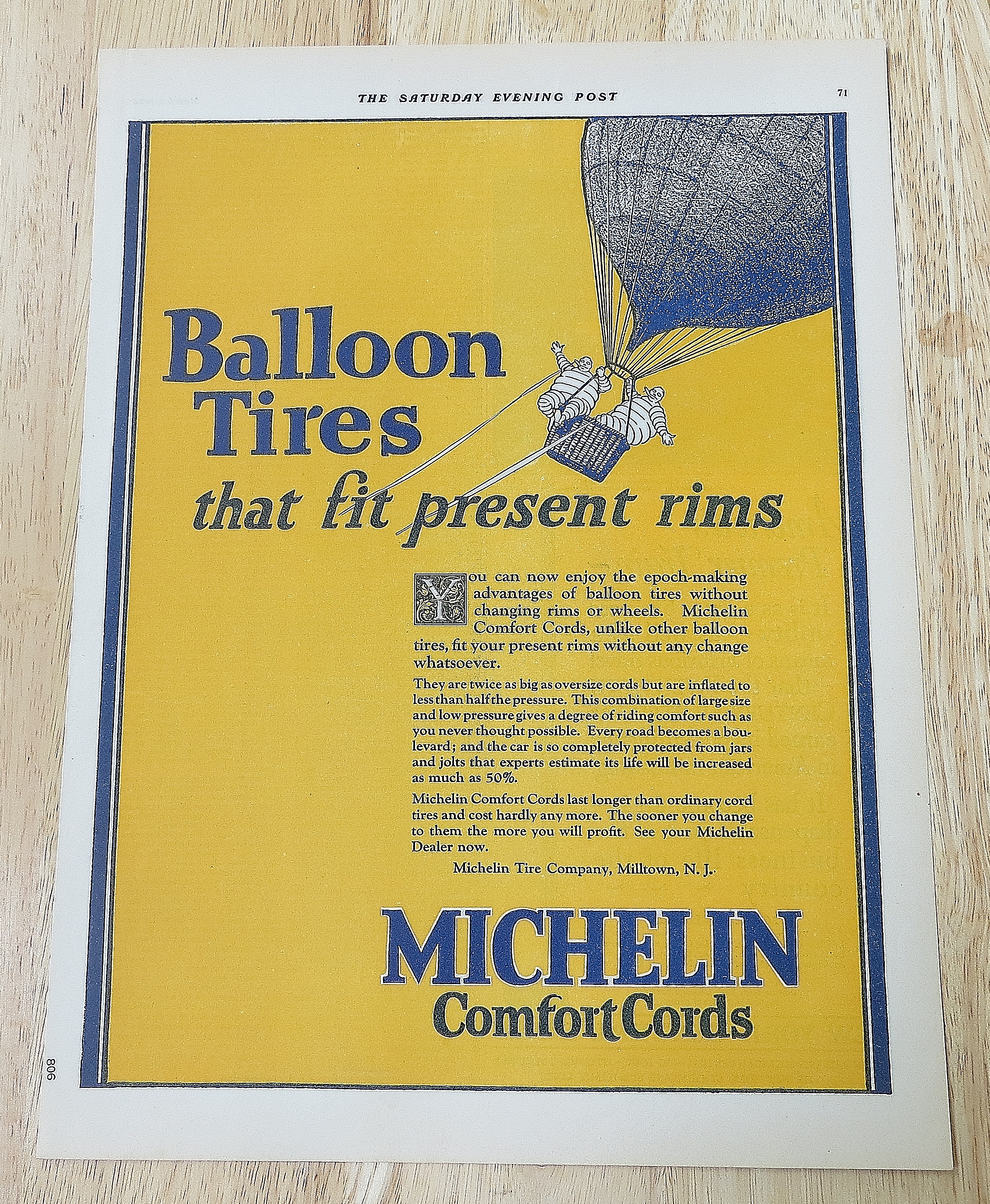 1924 Michelin Tires With Balloon Tires