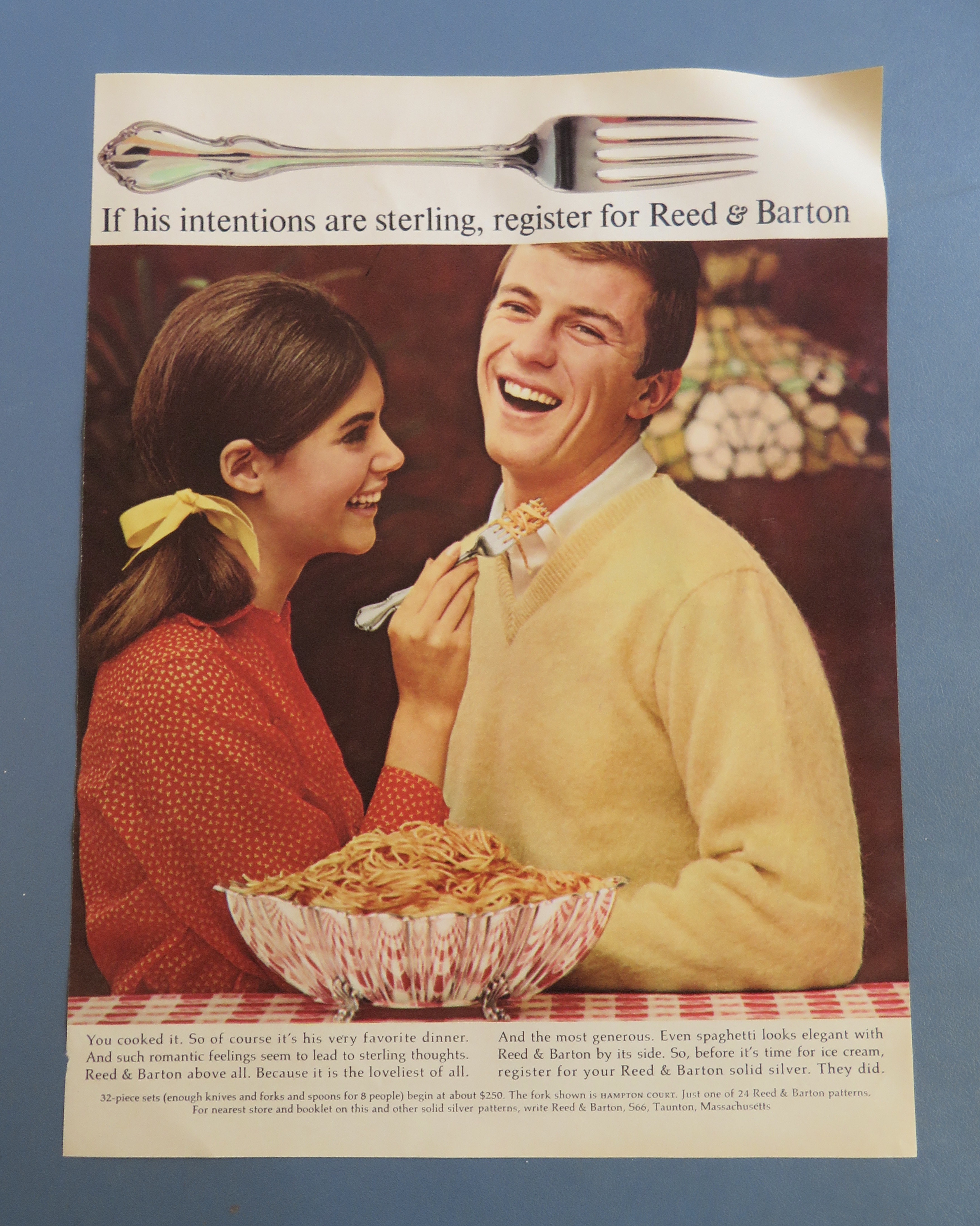 1966 Reed & Barton with Girl Feeding a Boy