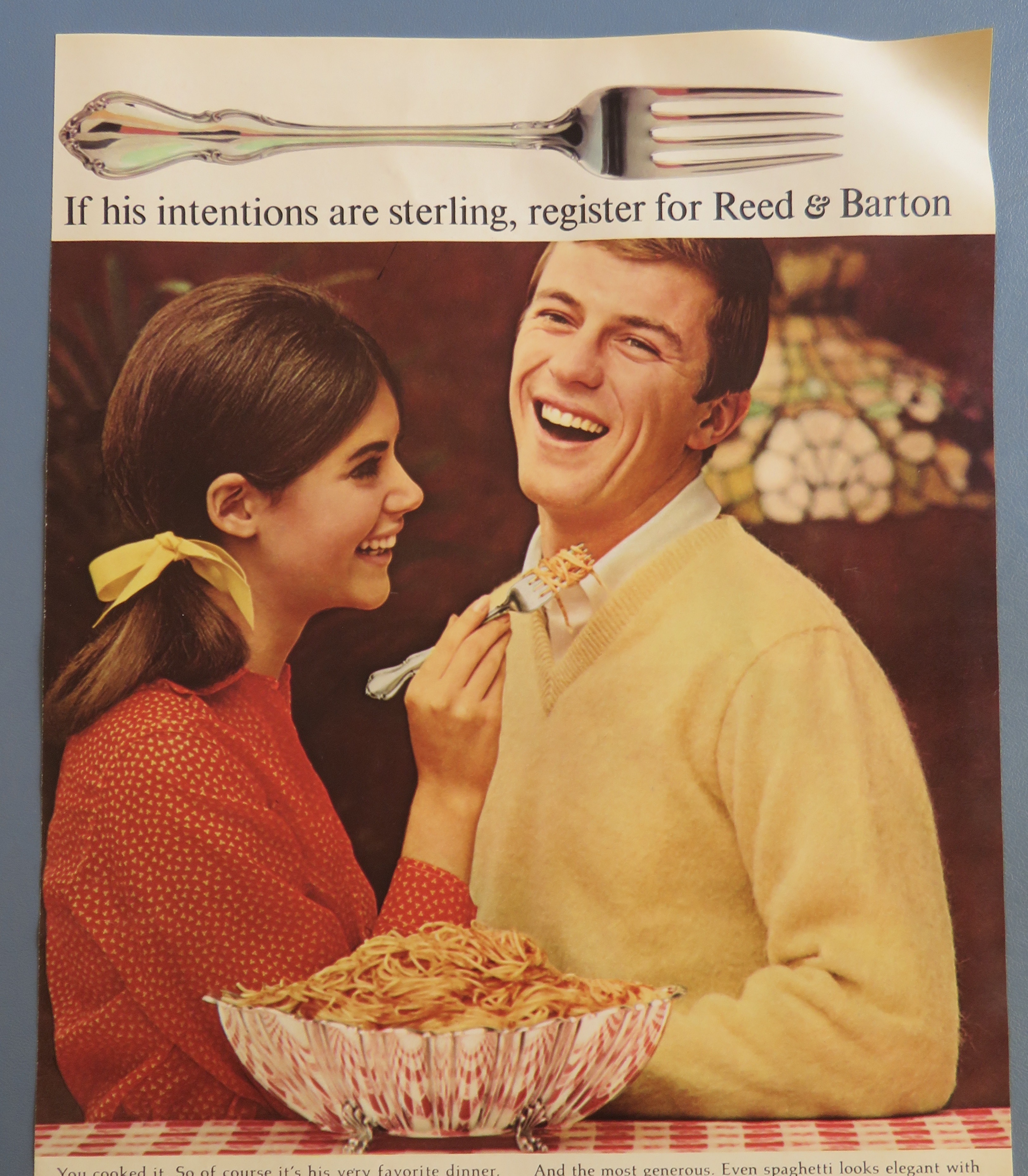 1966 Reed & Barton with Girl Feeding a Boy