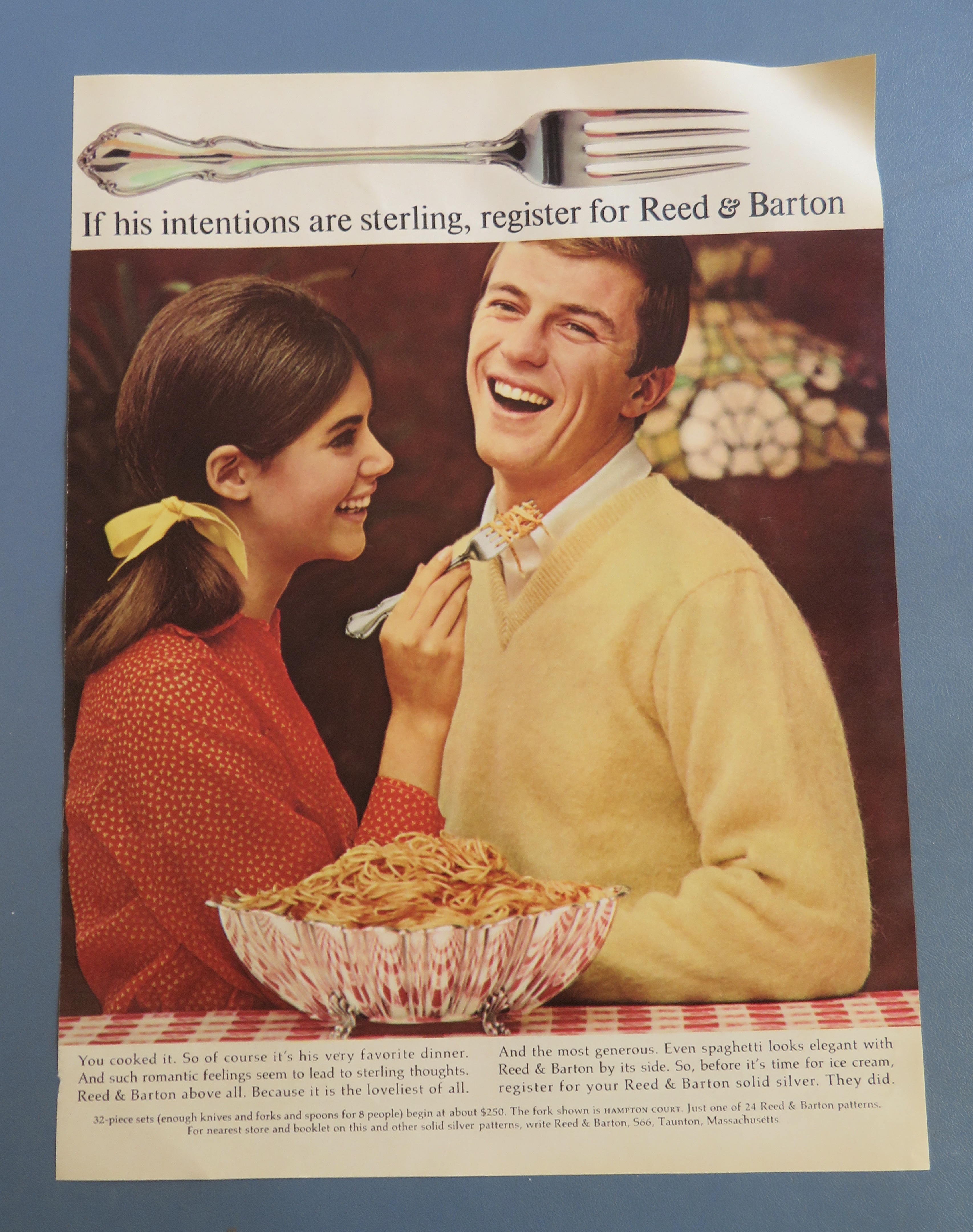 1966 Reed & Barton with Girl Feeding a Boy