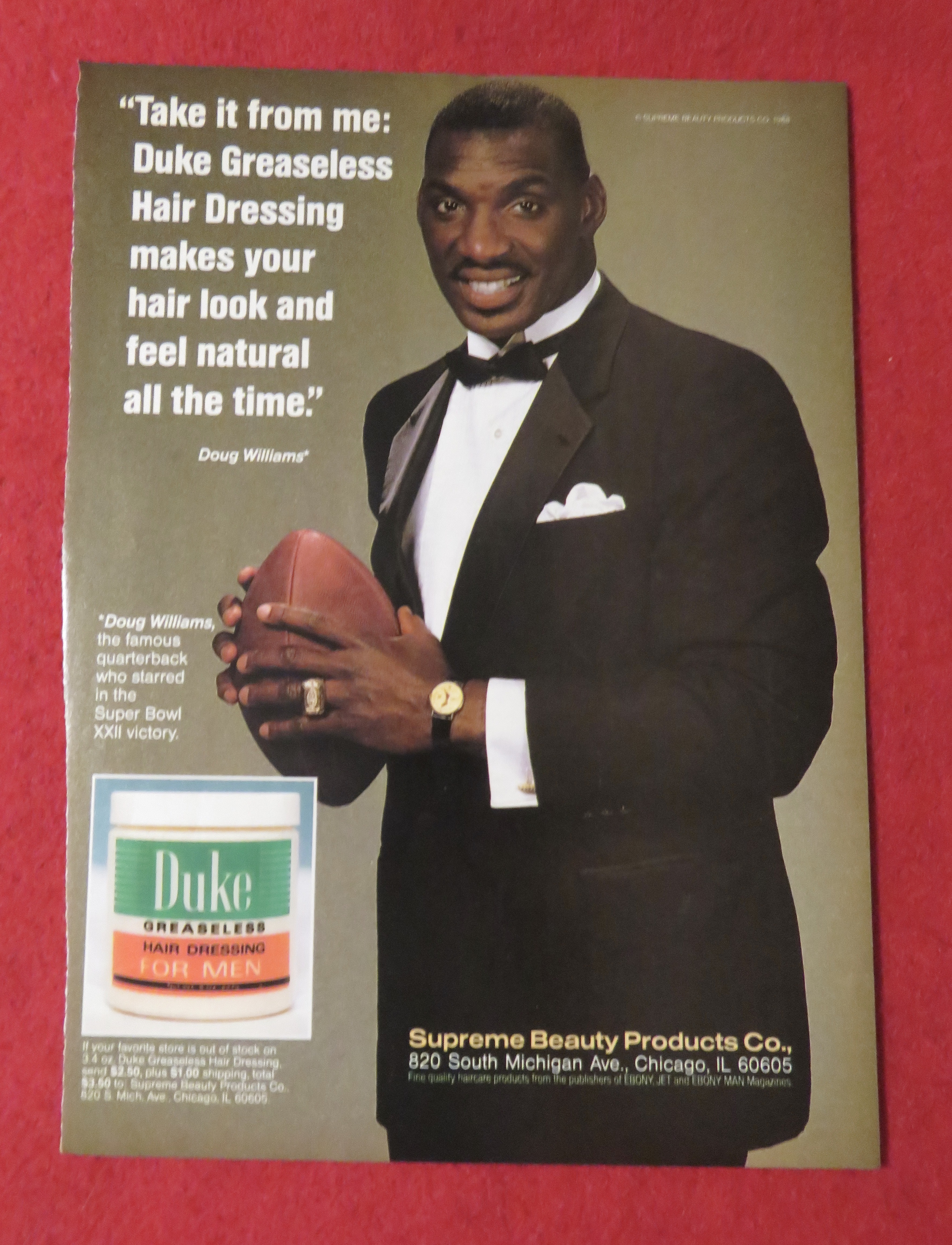 1989 Duke Hair Dressing with Football's Doug Williams