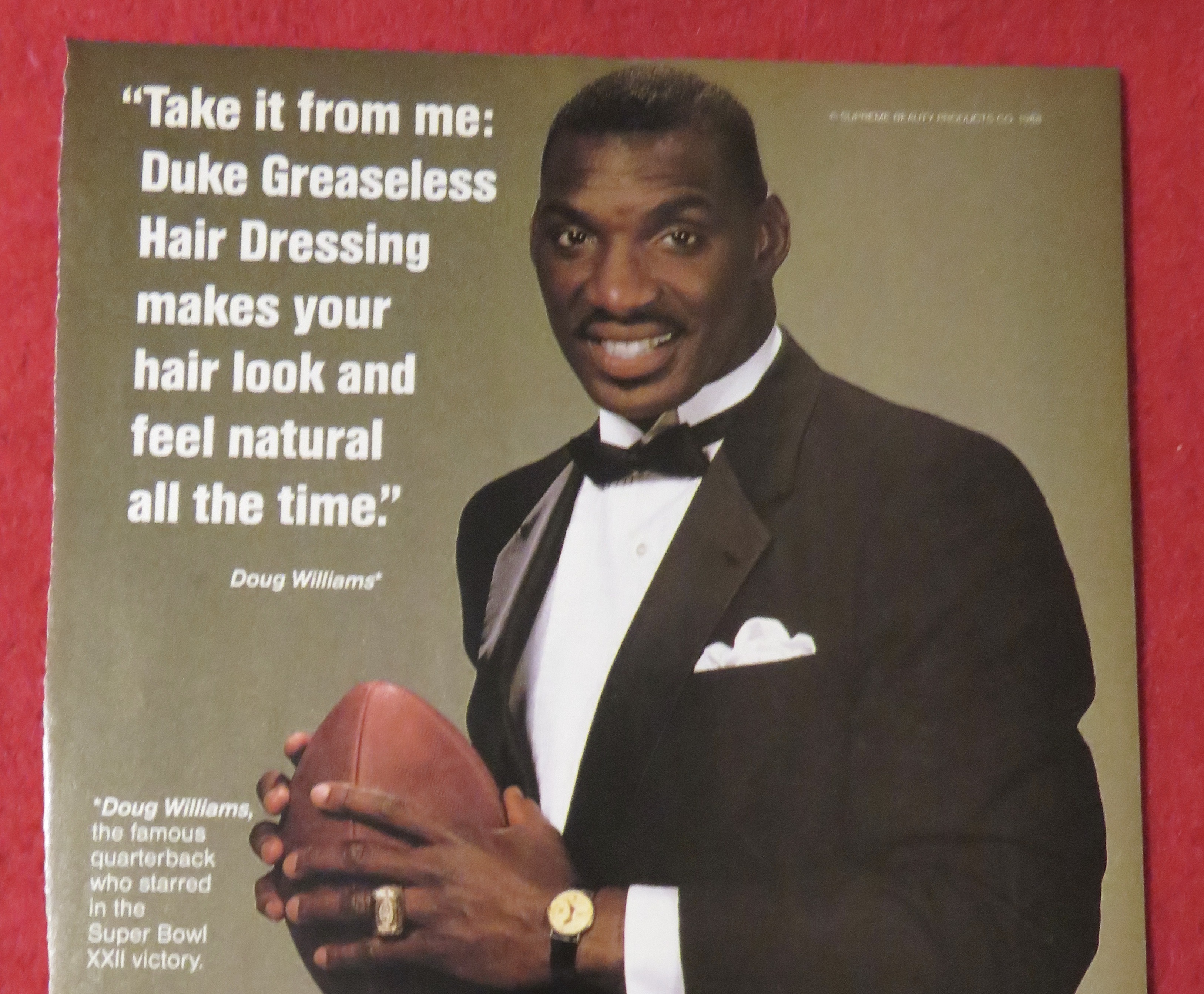 1989 Duke Hair Dressing with Football's Doug Williams
