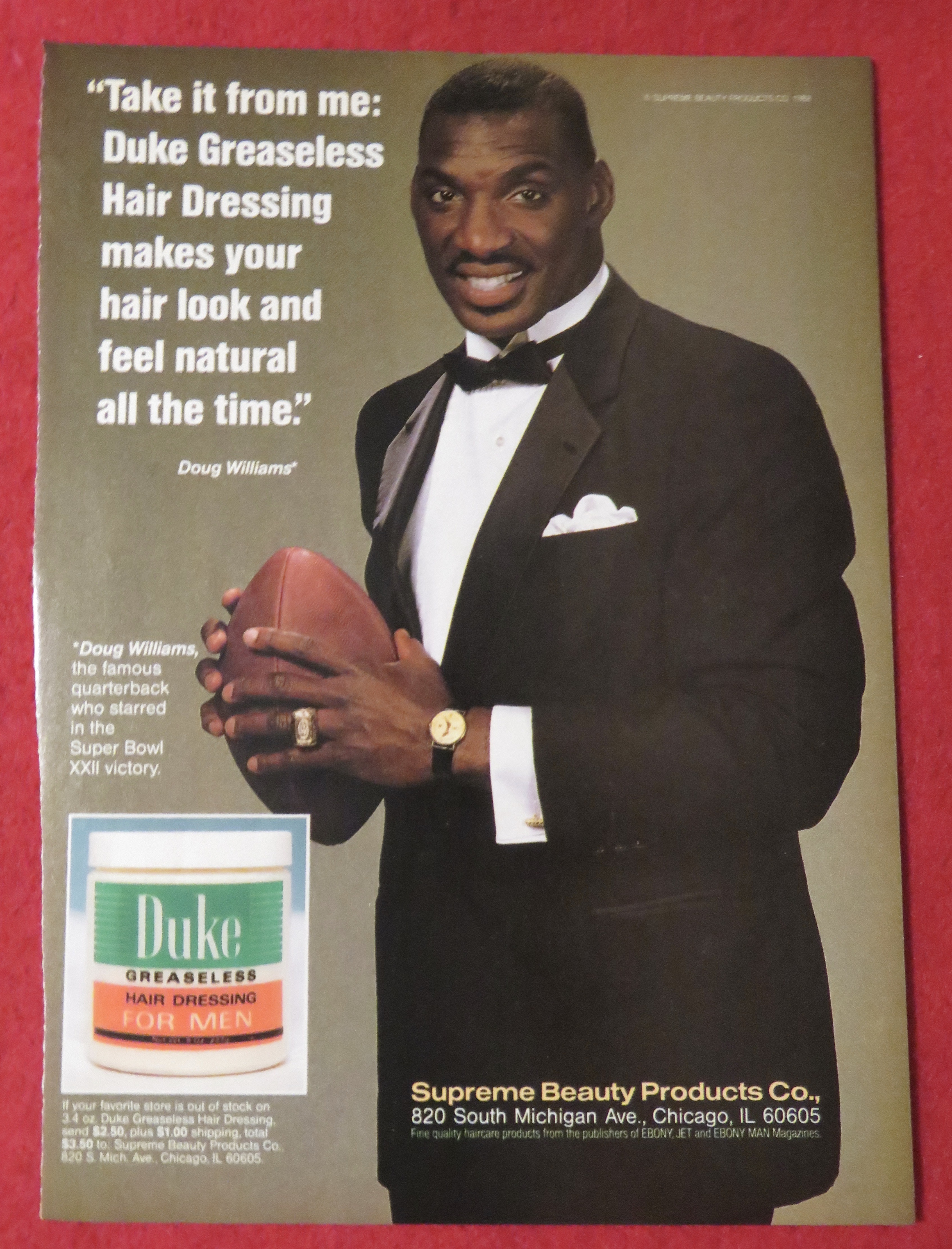 1989 Duke Hair Dressing with Football's Doug Williams