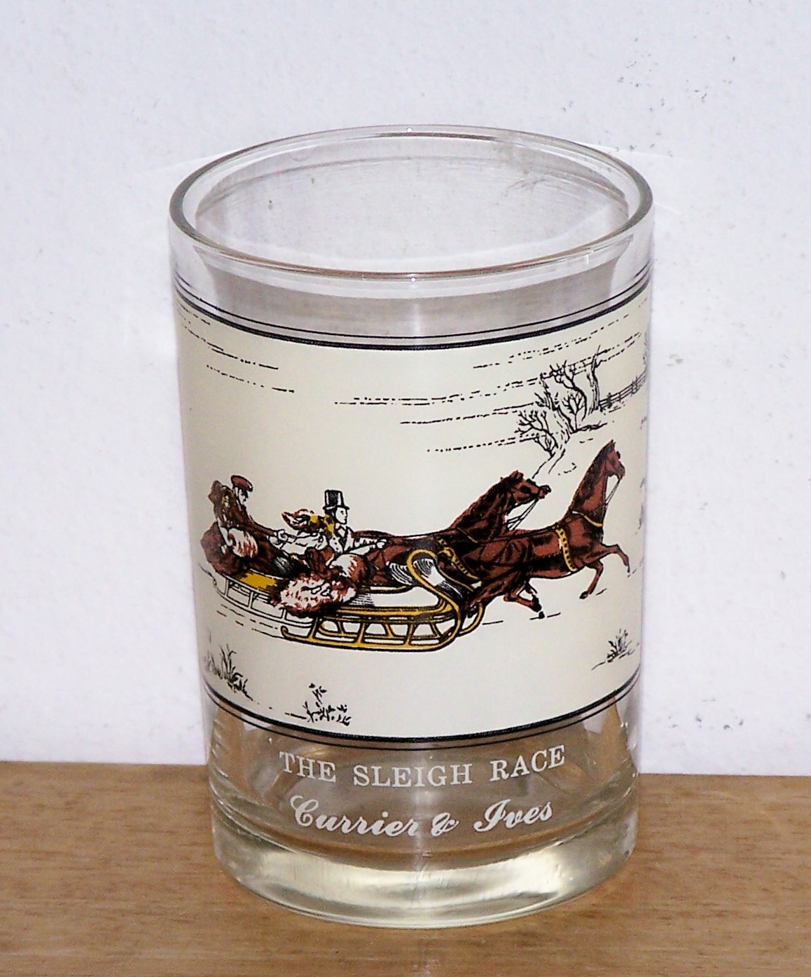 Arby'S, The Sleigh Race, Currier & Ives Glass