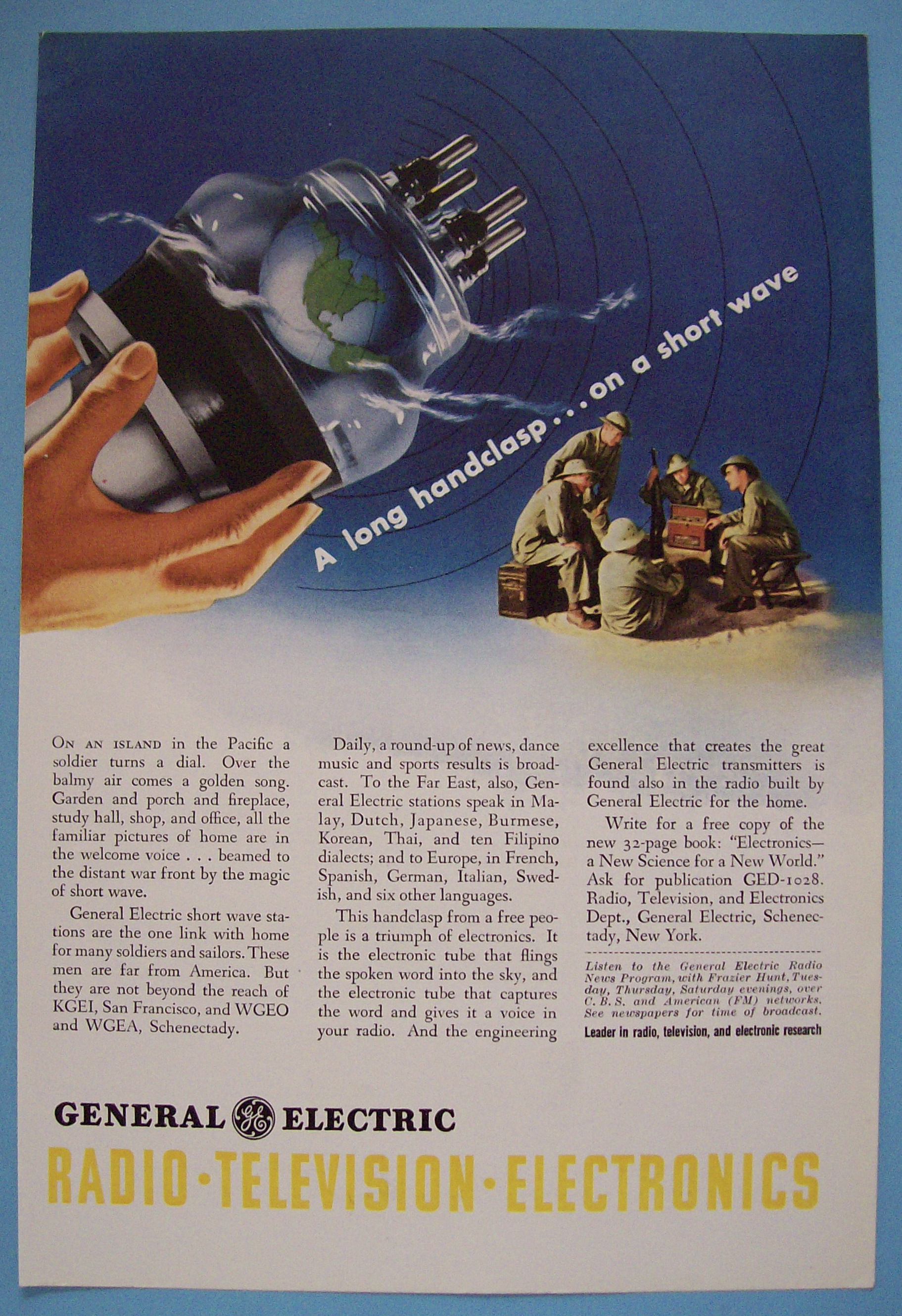Vintage Ad: 1943 G E Radio-Television-Electronics