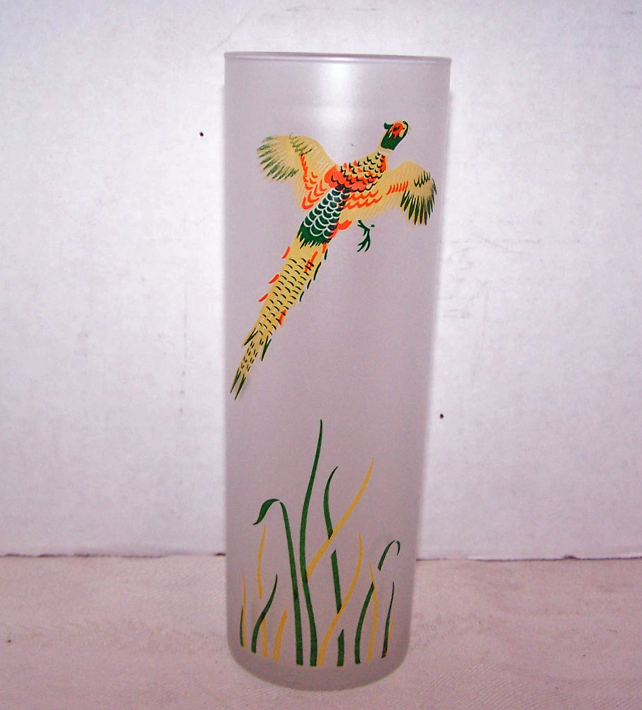 Game Bird Frosted Glass