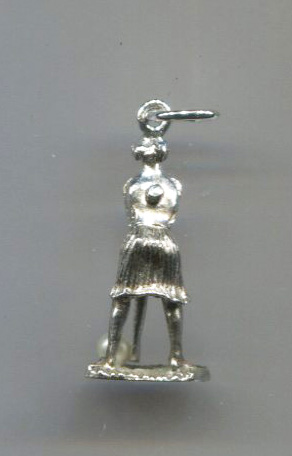 Sterling Charm Of Lady Golfer By Bell