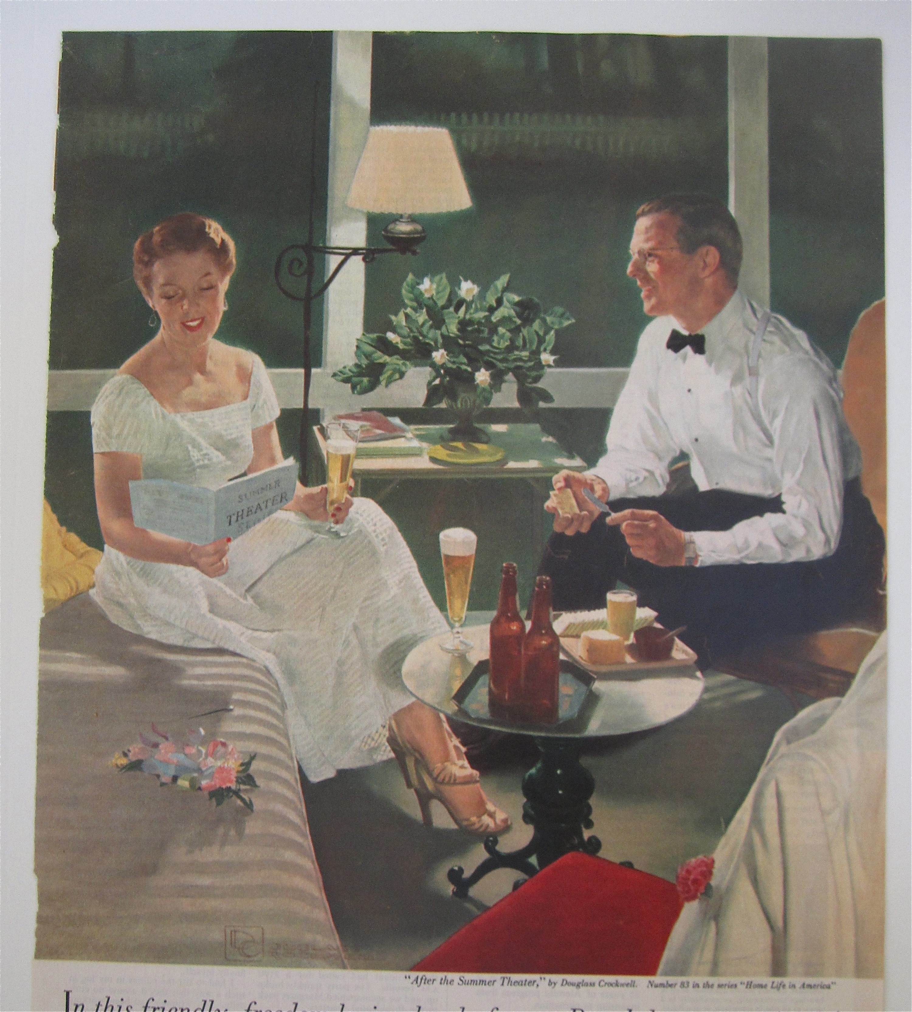 1953 Beer Belongs w/ After Summer Theater By Crockwell