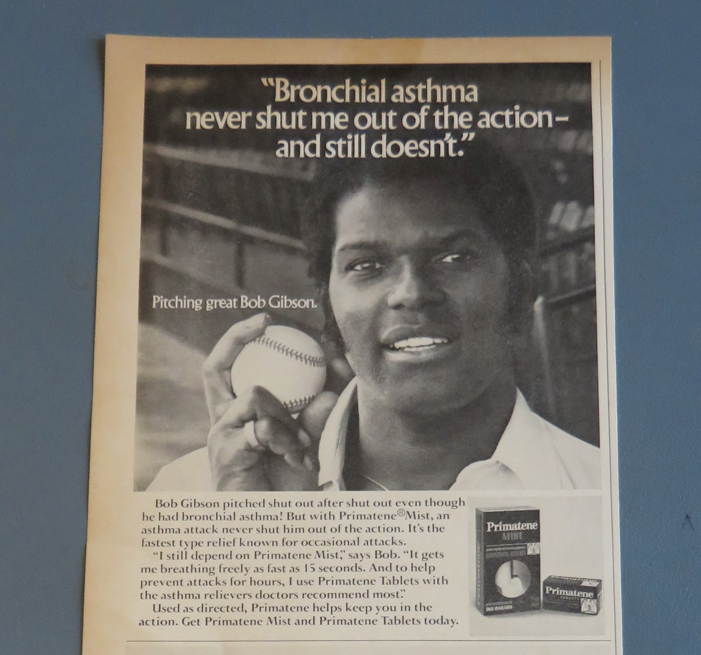 1980 Primatene Mist with Baseball's Bob Gibson