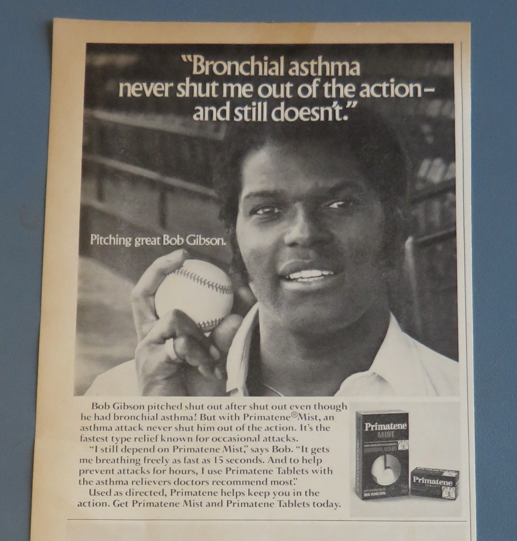 1980 Primatene Mist with Baseball's Bob Gibson