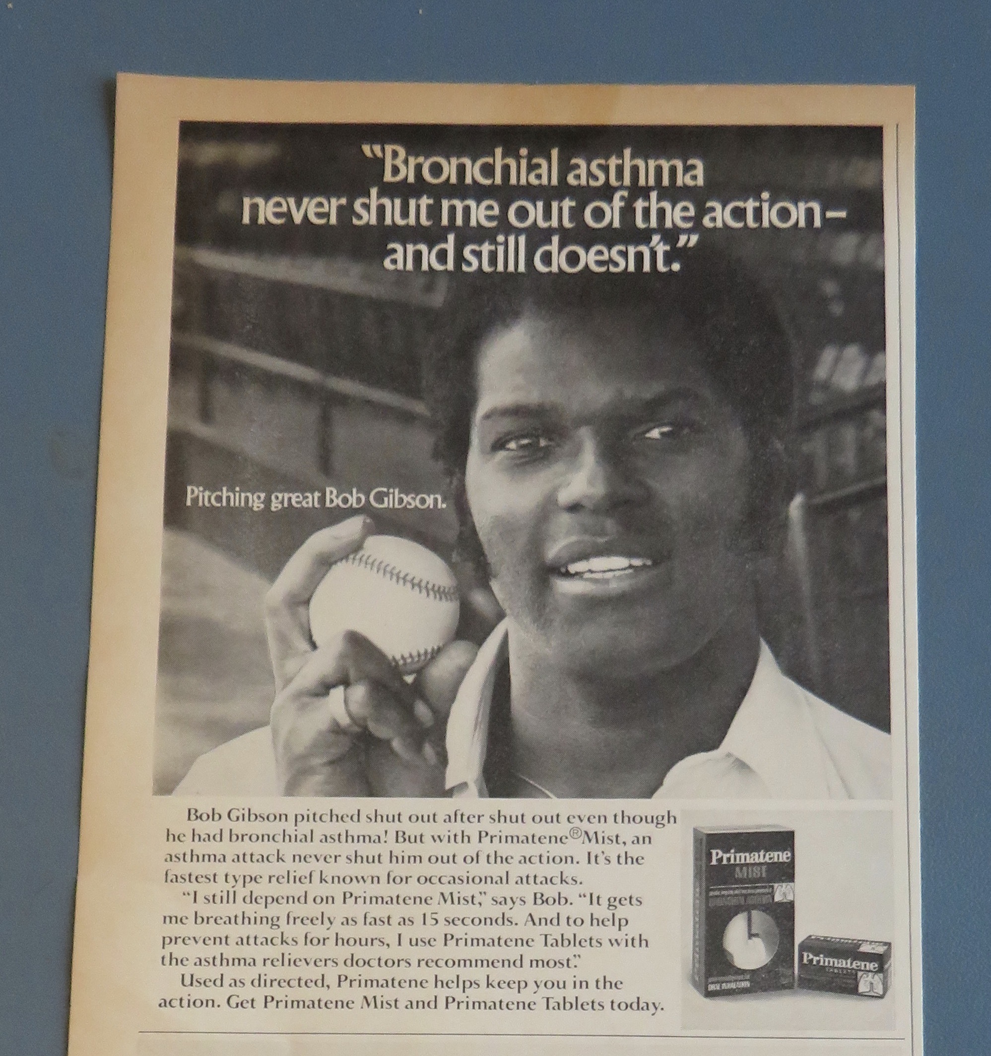 1980 Primatene Mist with Baseball's Bob Gibson