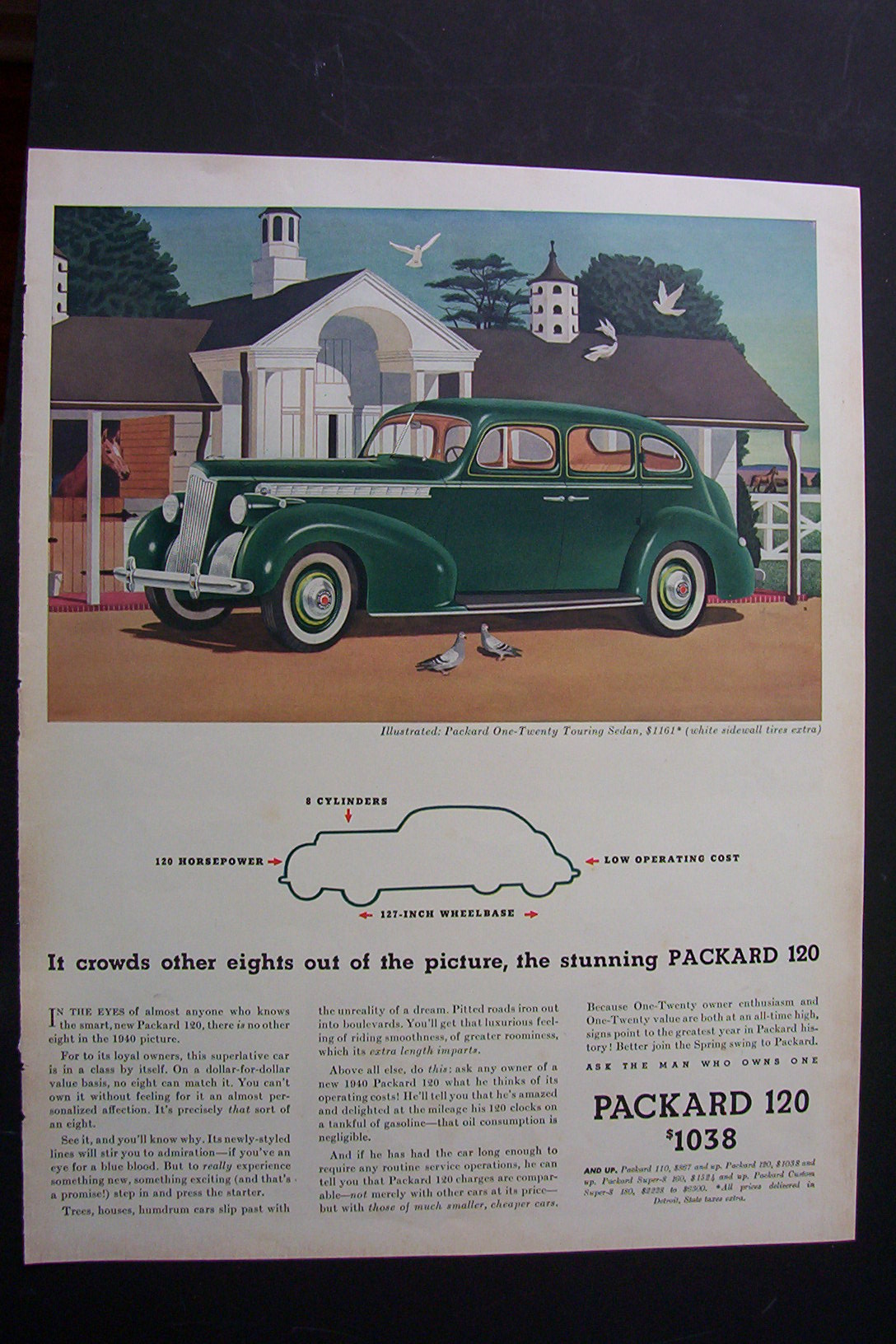 1940 Packard 120 with Green Packard Touring Sedan