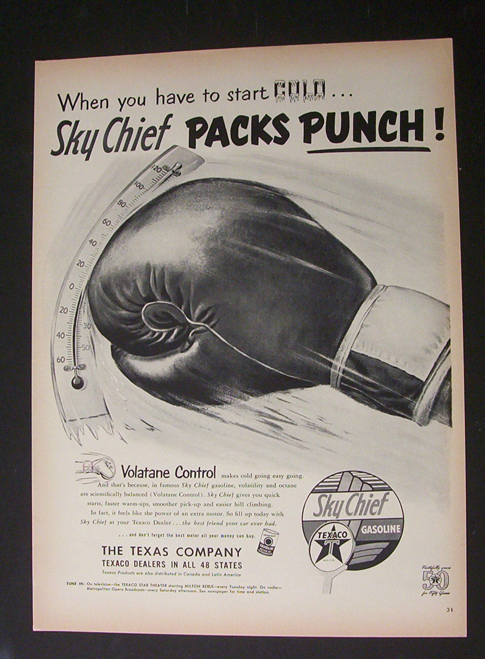 1952  Texaco  Sky  Chief  Gasoline