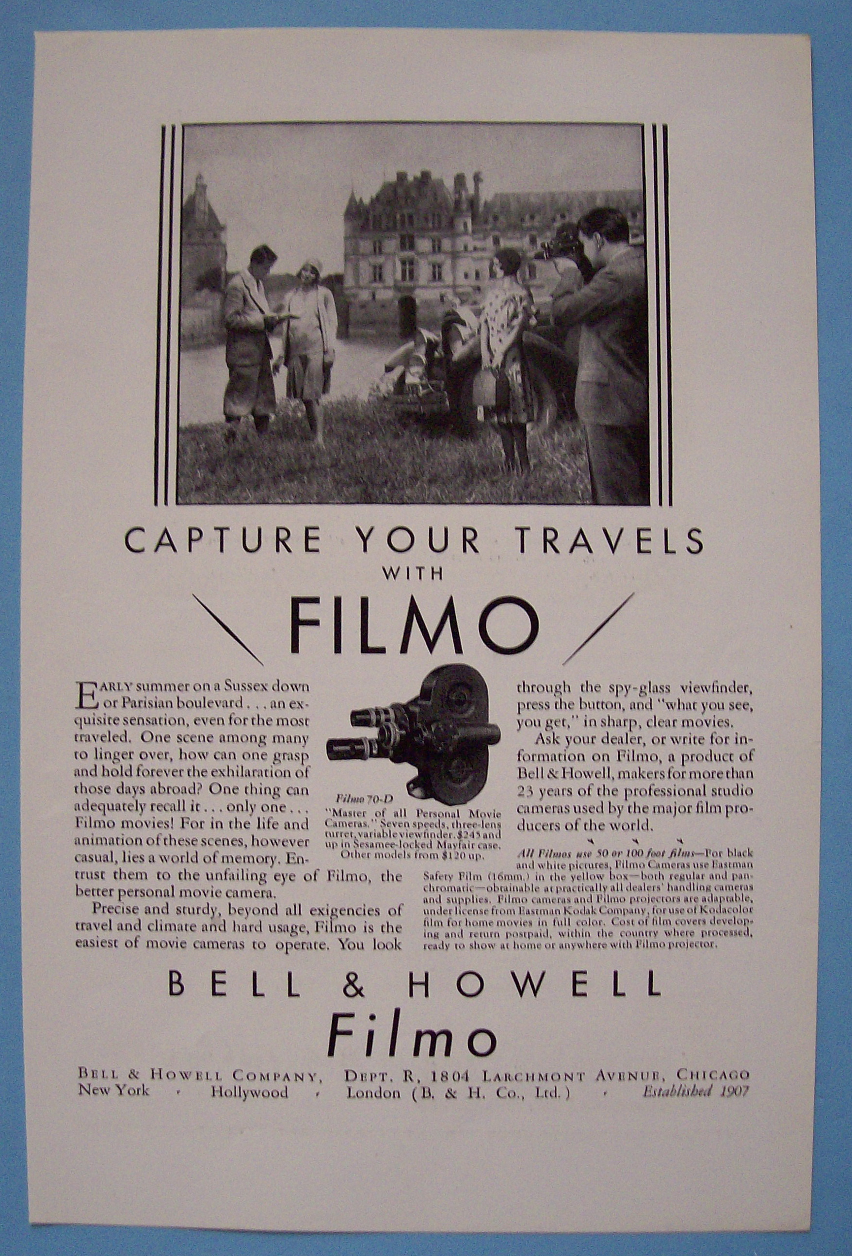 Vintage Ad: 1930 Bell & Howell Filmo
