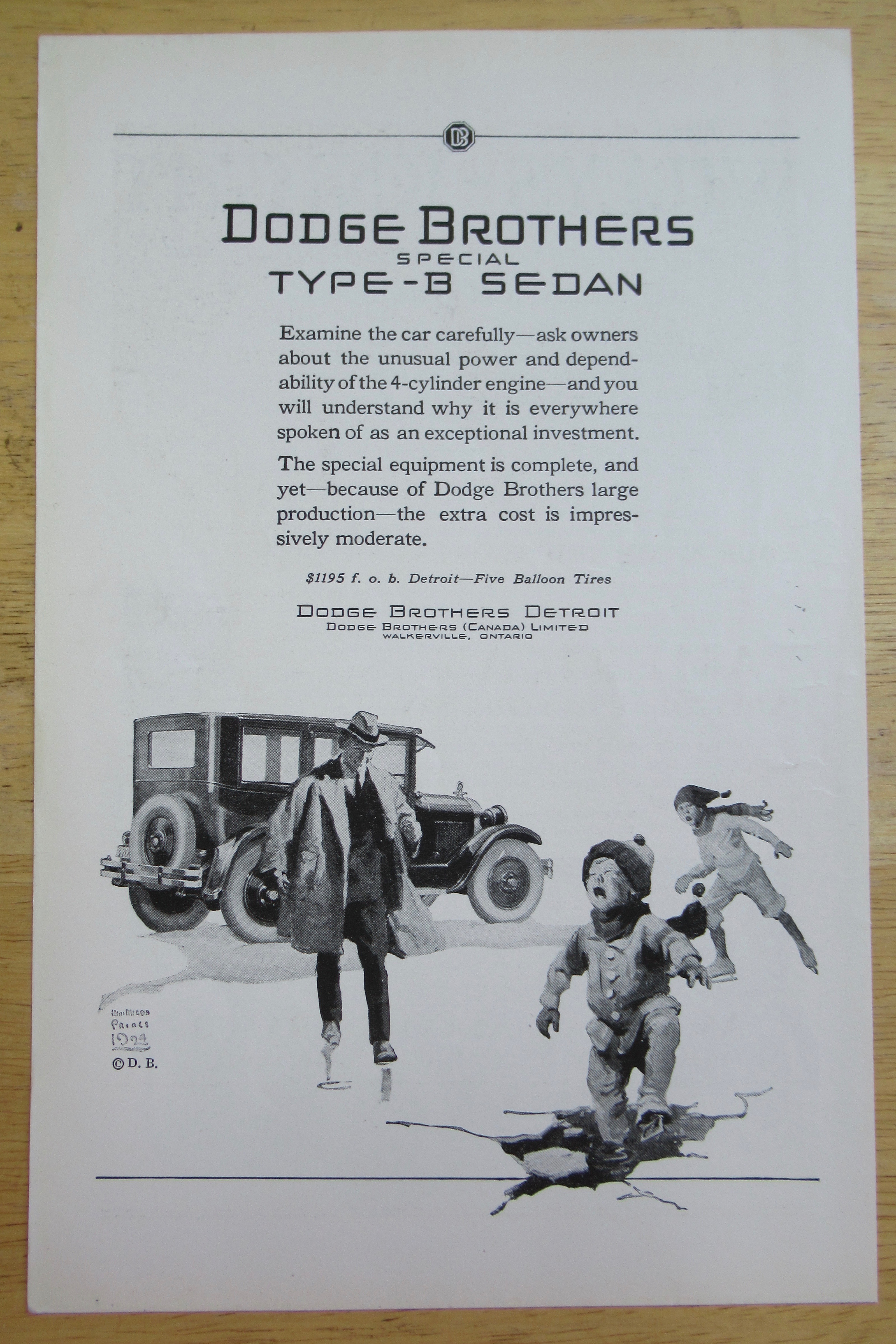 1925 Dodge Brothers with Type B Sedan with Family