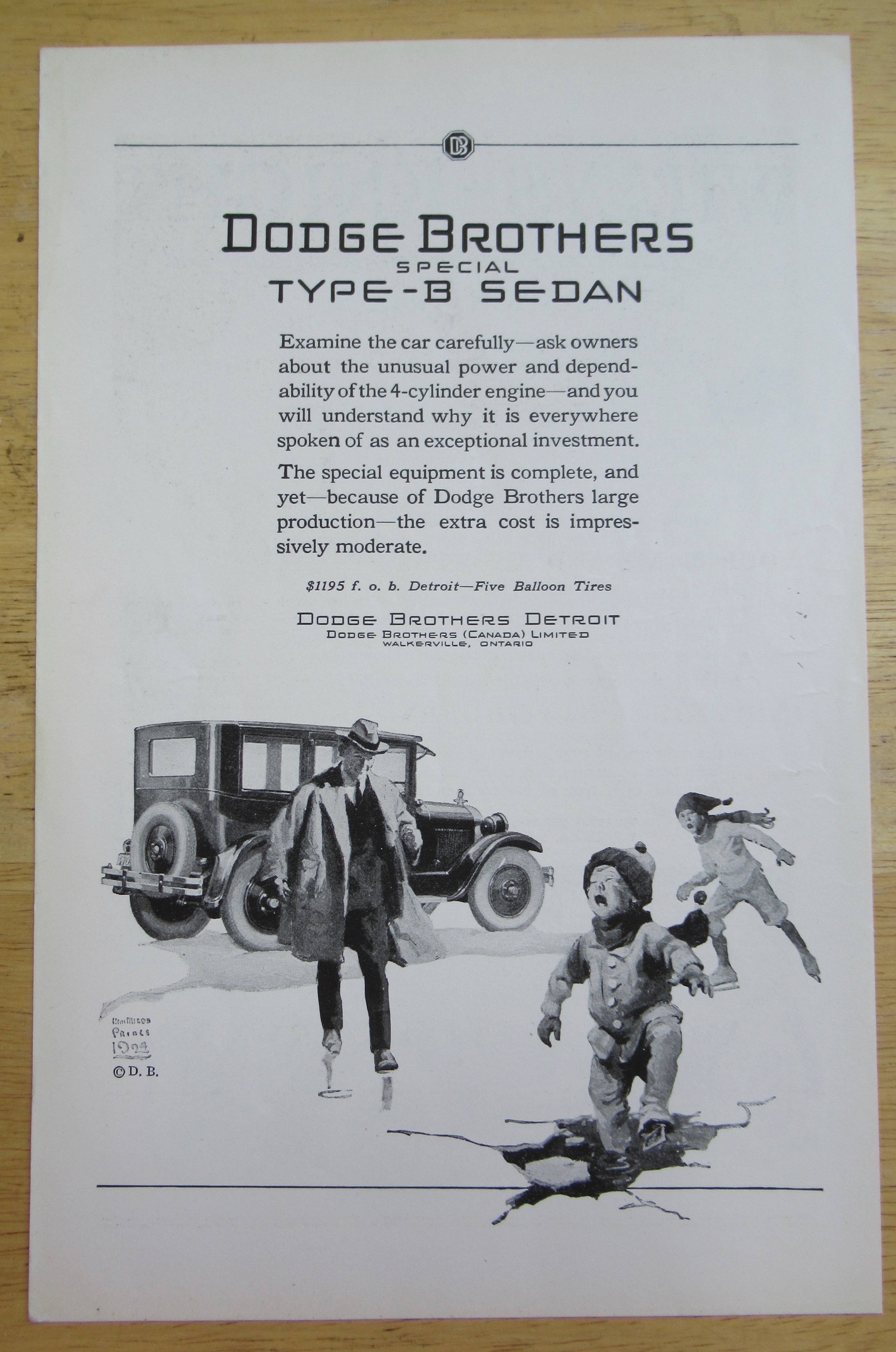 1925 Dodge Brothers with Type B Sedan with Family
